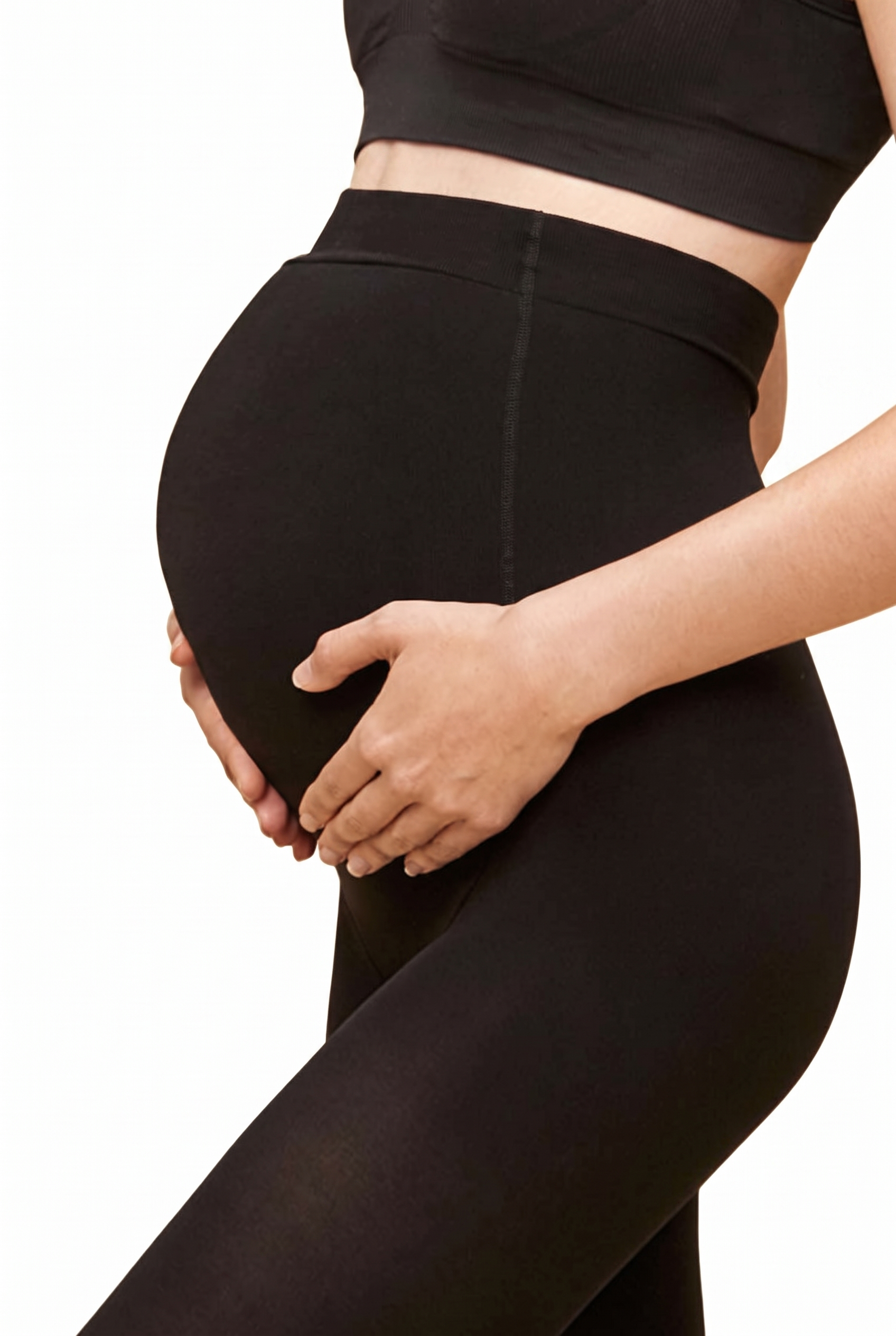 Pregnant Women's Pantyhose With Lining, Black