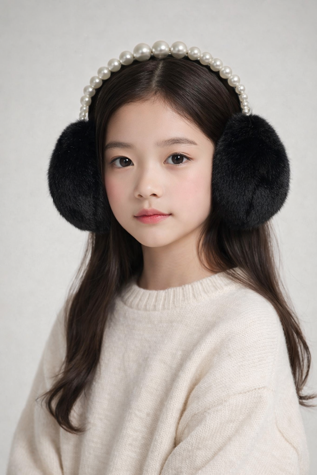 İnci Detaylı Kulaklık Siyah