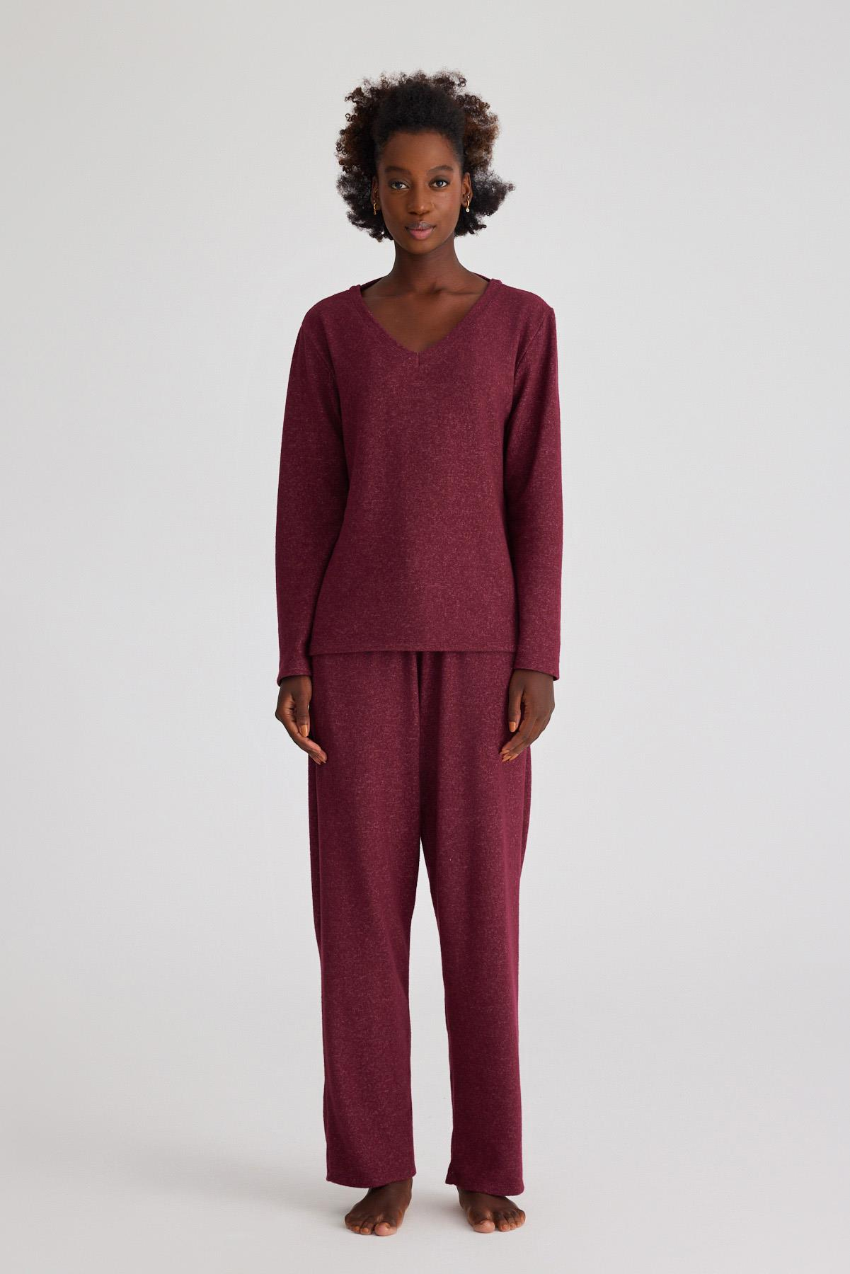 Infınıty Dots Kadın Pantolon Bordo