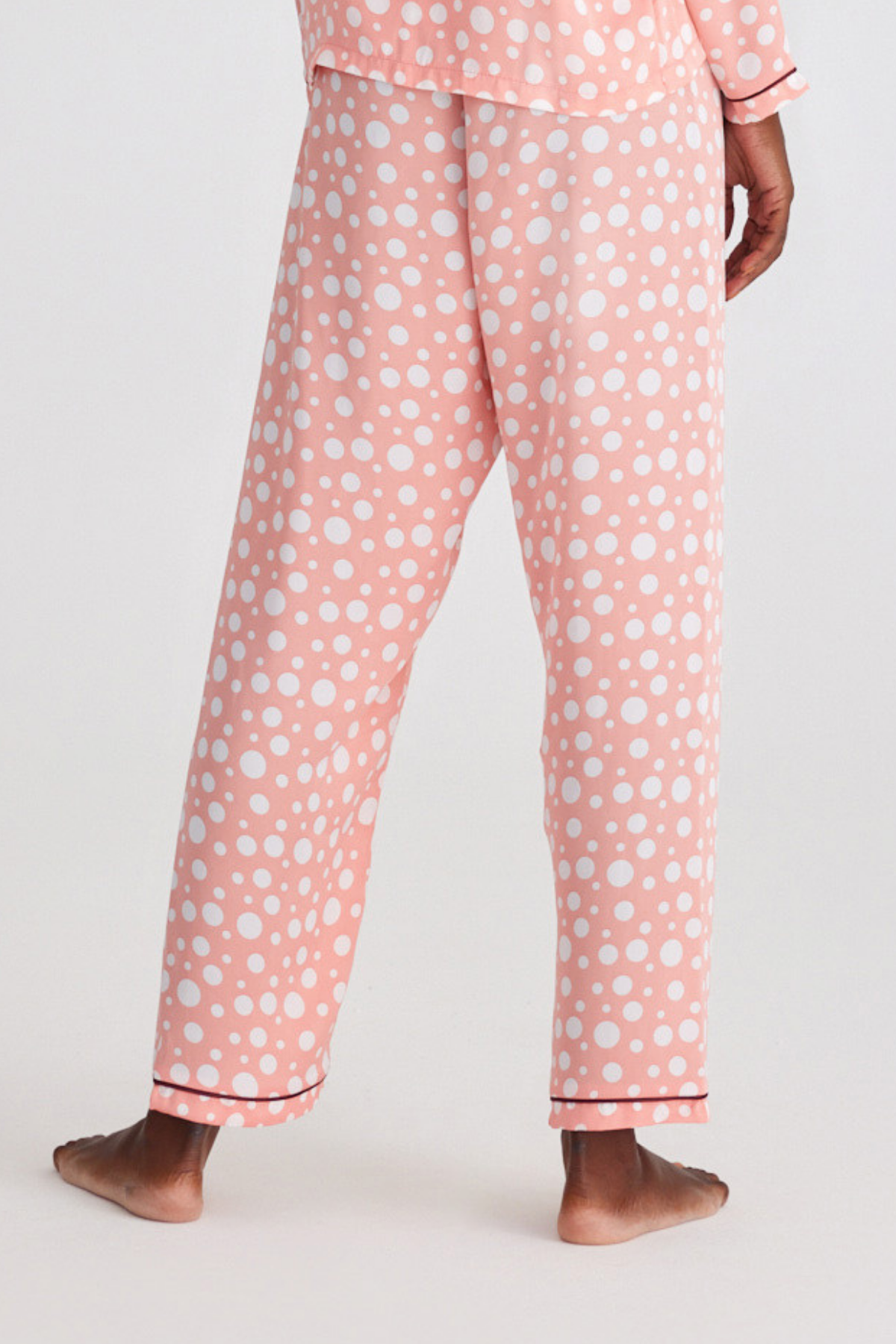 Infınıty Dots Kadın Saten Pijama Alt Gül Pembe