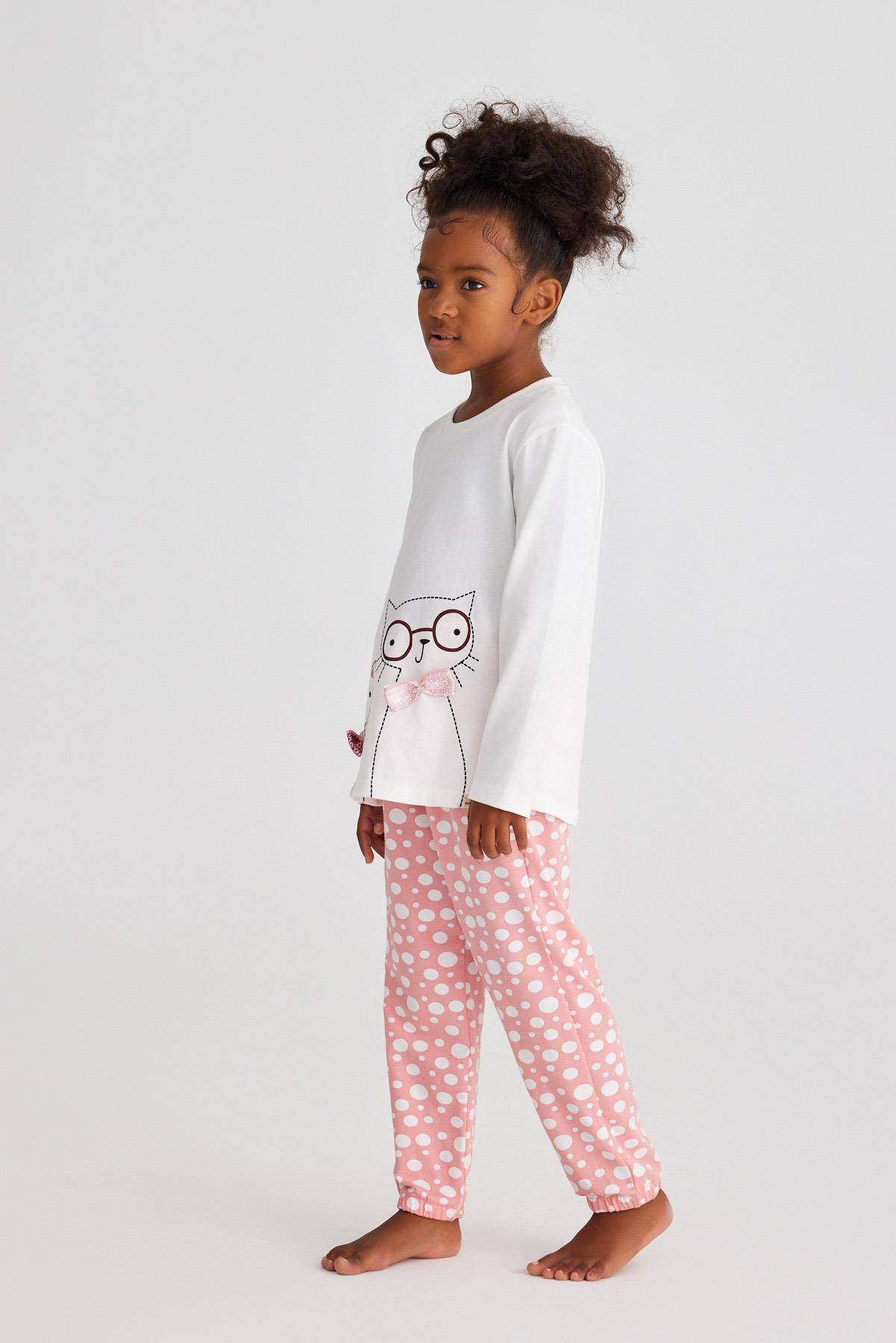Infınıty Dots Kız Çocuk Pijama Takım Gül Pembe