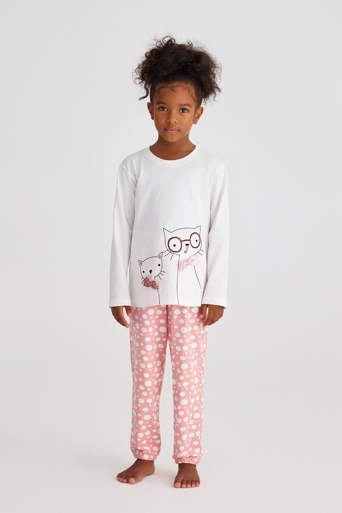 Infınıty Dots Kız Çocuk Pijama Takım Gül Pembe