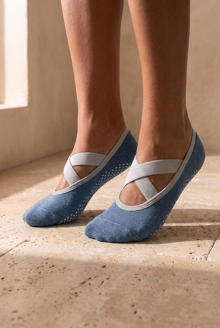 Women's 2-Pack Asta Yoga / Pilates Socks Blue / Light Blue