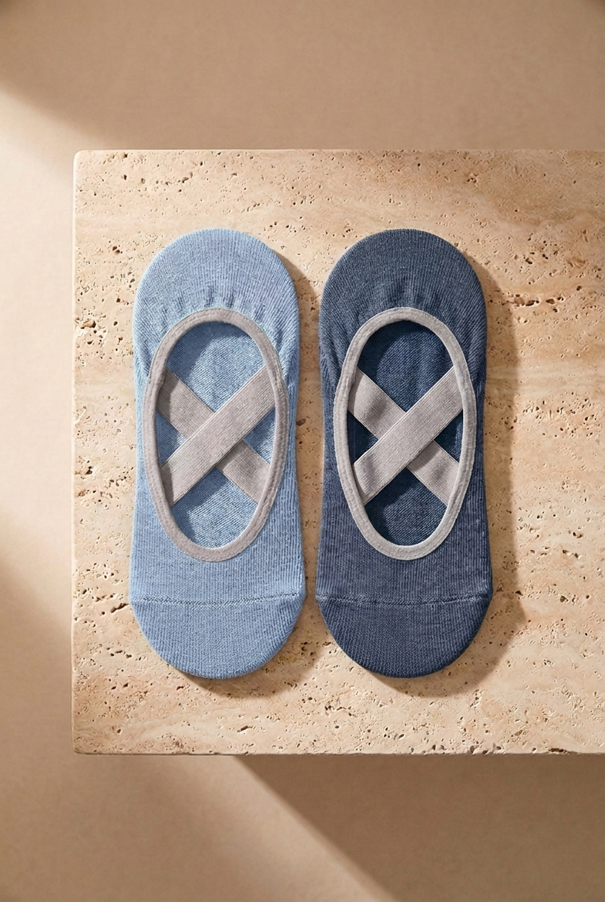 Women's 2-Pack Asta Yoga / Pilates Socks Blue / Light Blue
