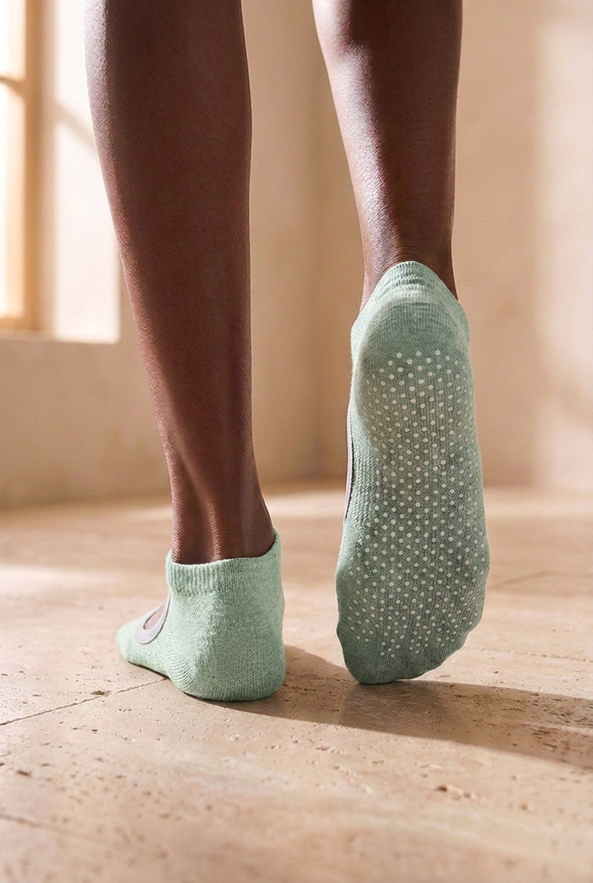Women's 2-Piece Asta Yoga / Pilates Step Socks Beige / Light Green