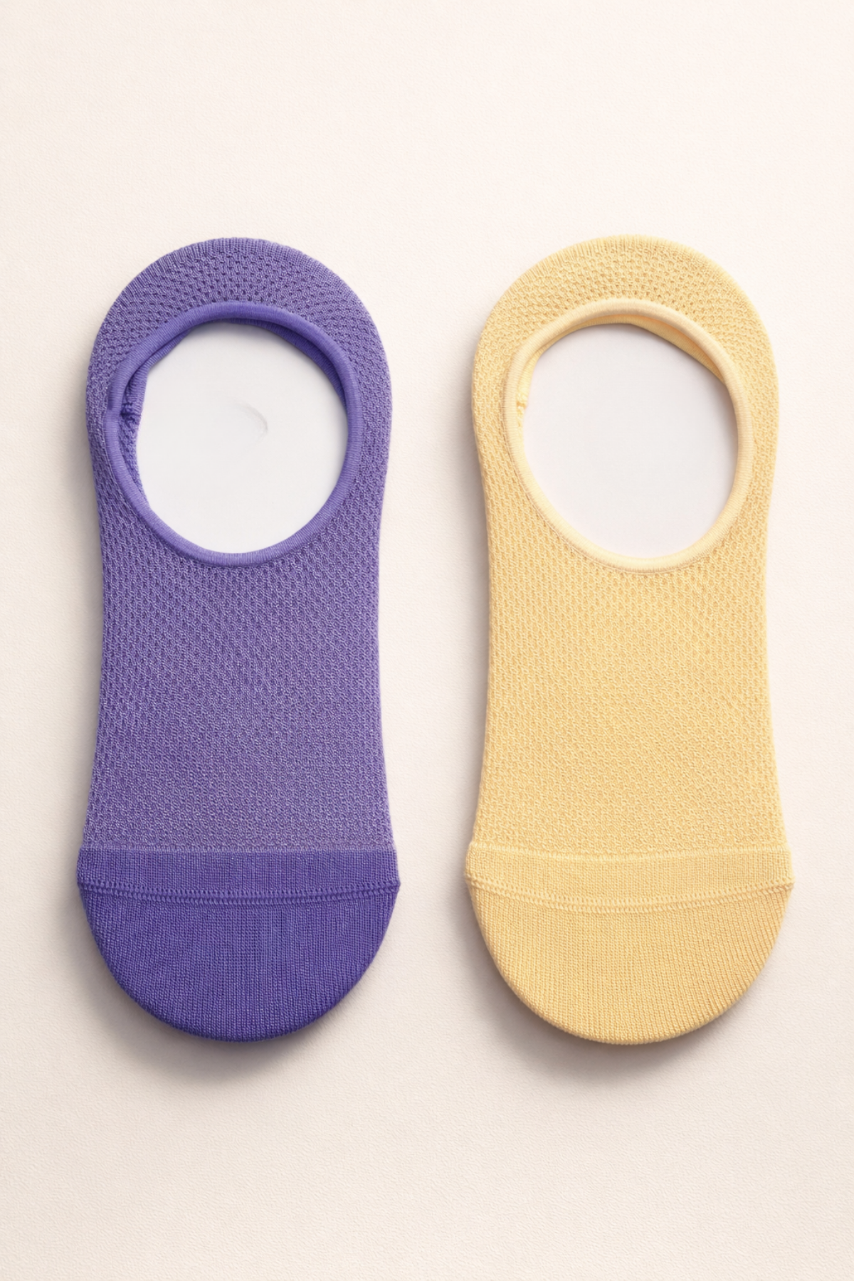 Kadın 2'li Basic Renkli Görünmez Babet Çorap Mor Mix