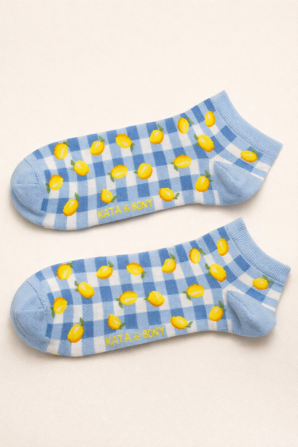 Kadın 2'li Limon Desenli Step Çorap