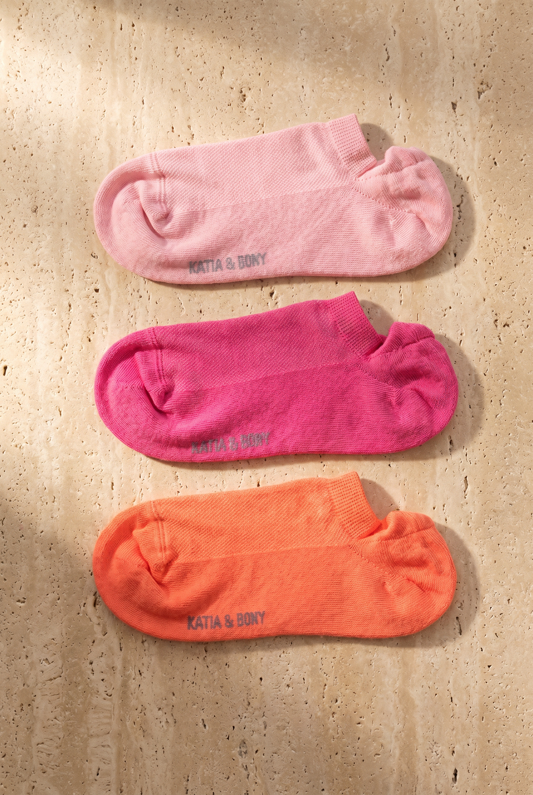 Kadın 3'lü Basic Step Çorap Pembe Mix