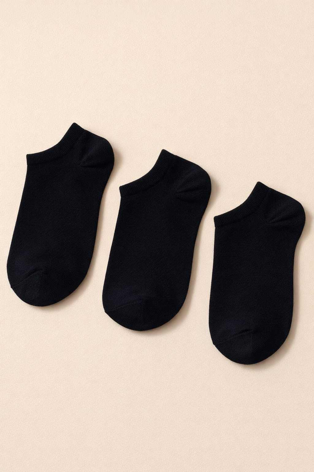 Kadın 3'lü Basic Step Çorap Siyah