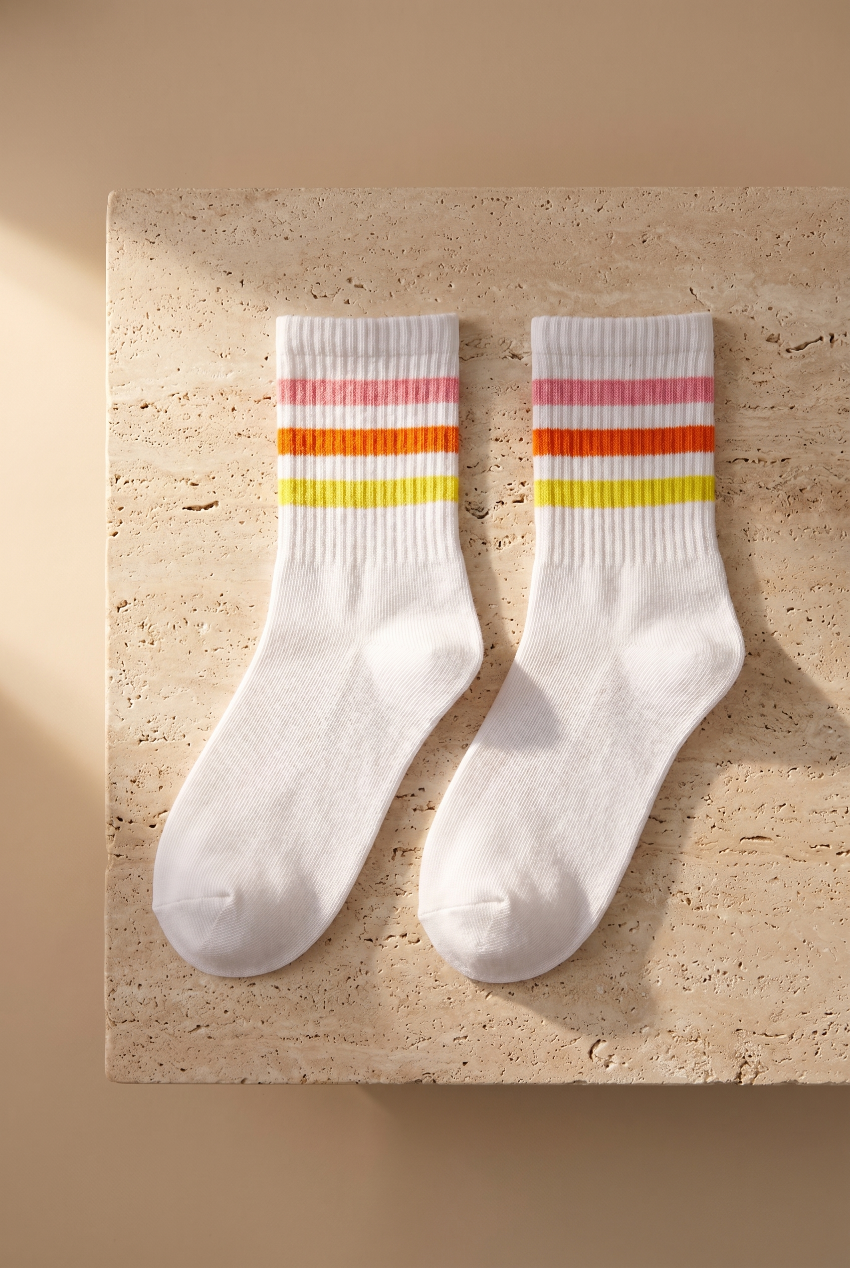Women's 3-Piece Striped Colorful Sock Socks