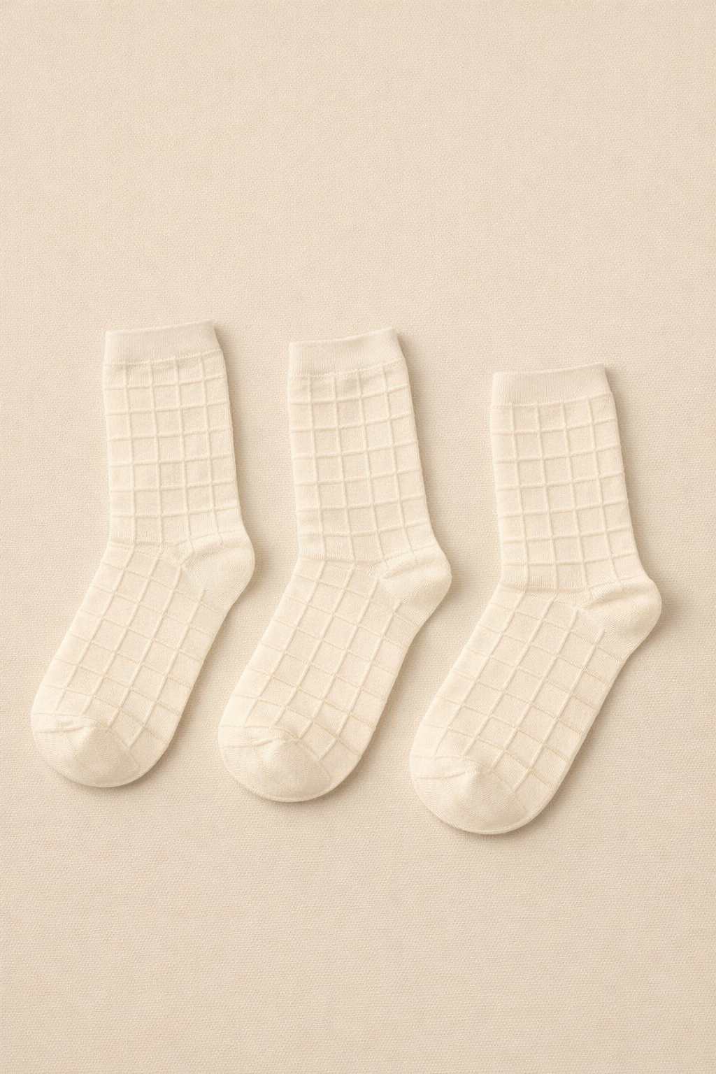 Kadın 3'lü Kabartmalı Soket Çorap