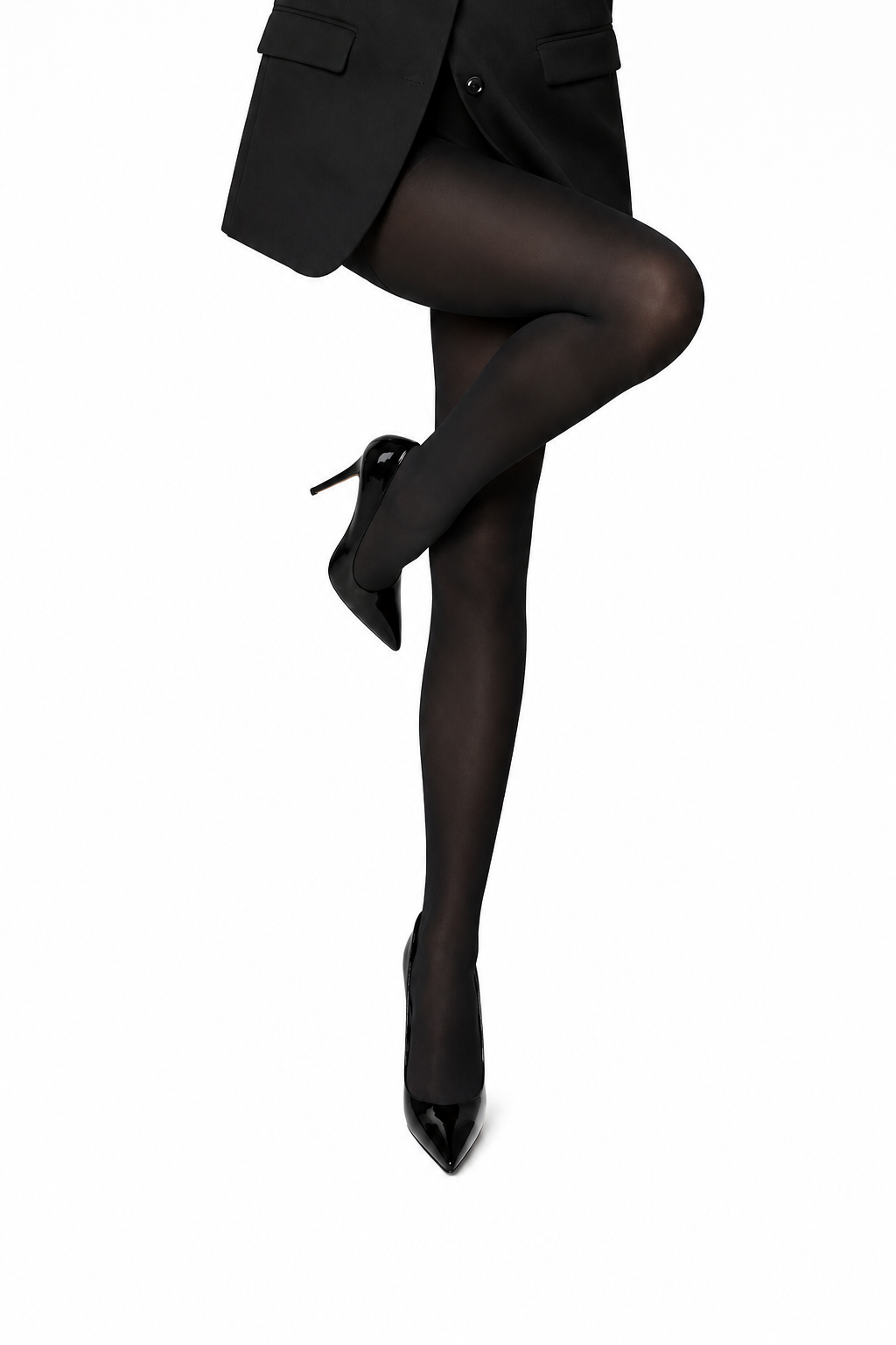 Women's 40 Denier Opaque Pantyhose Black