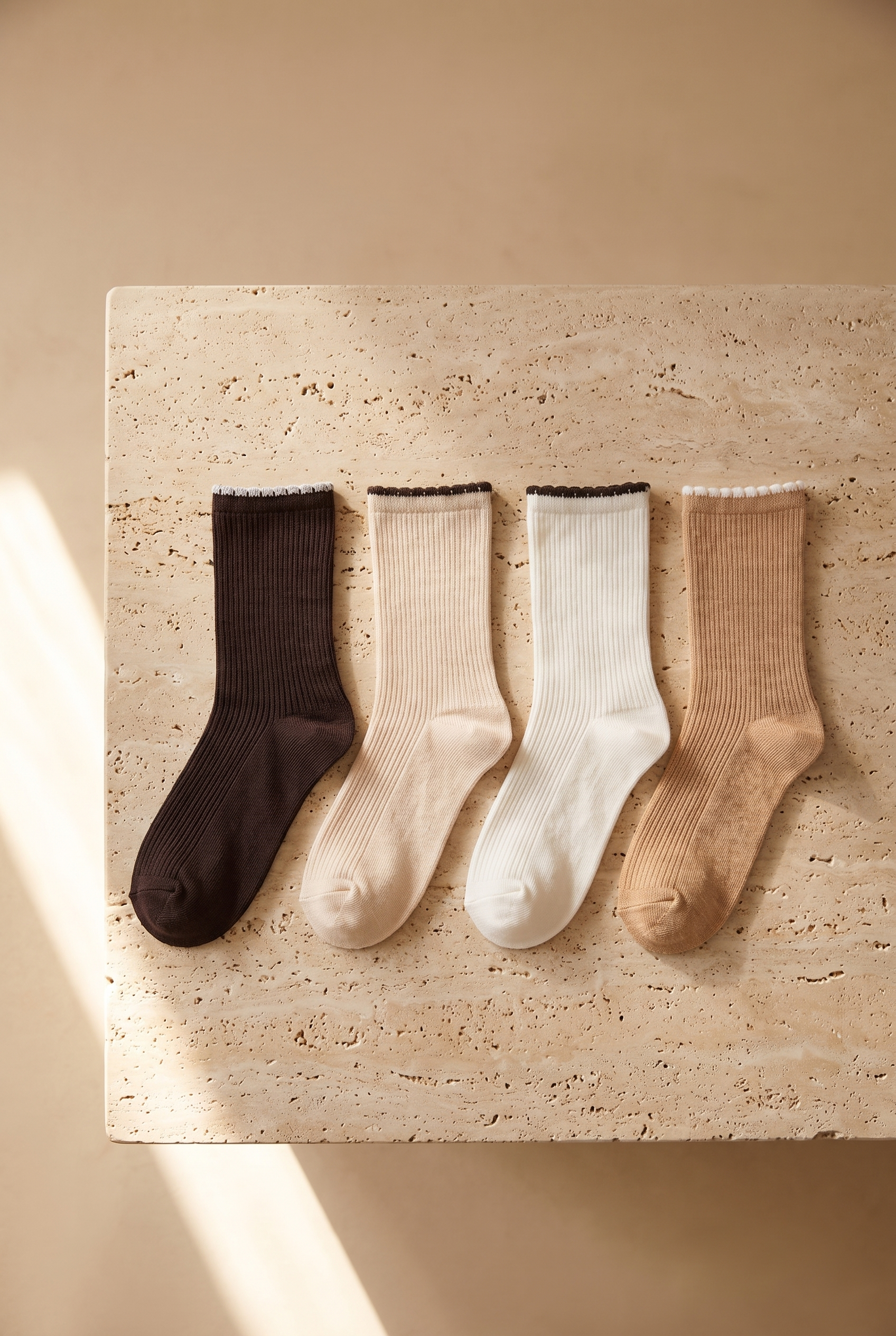 Women's 4-Piece Colorful Ankle Socks