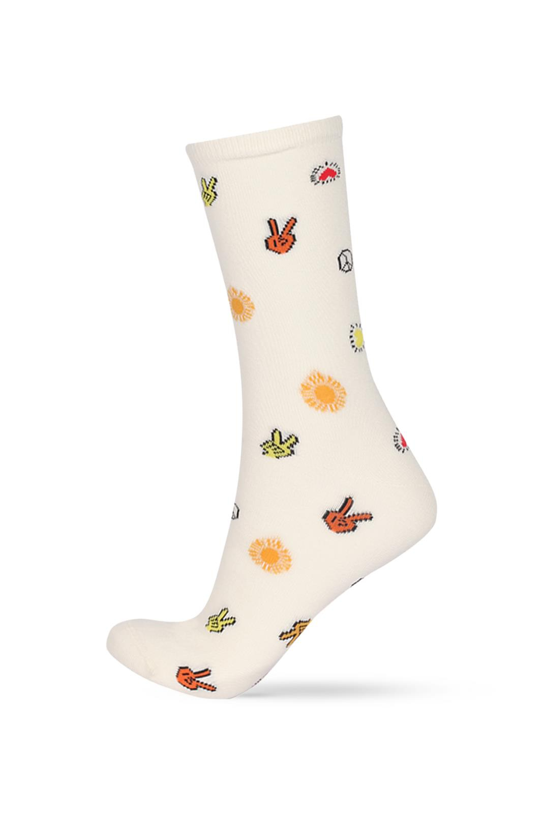 Kadın 6'lı Paket Kapli Desenli Soket Çorap