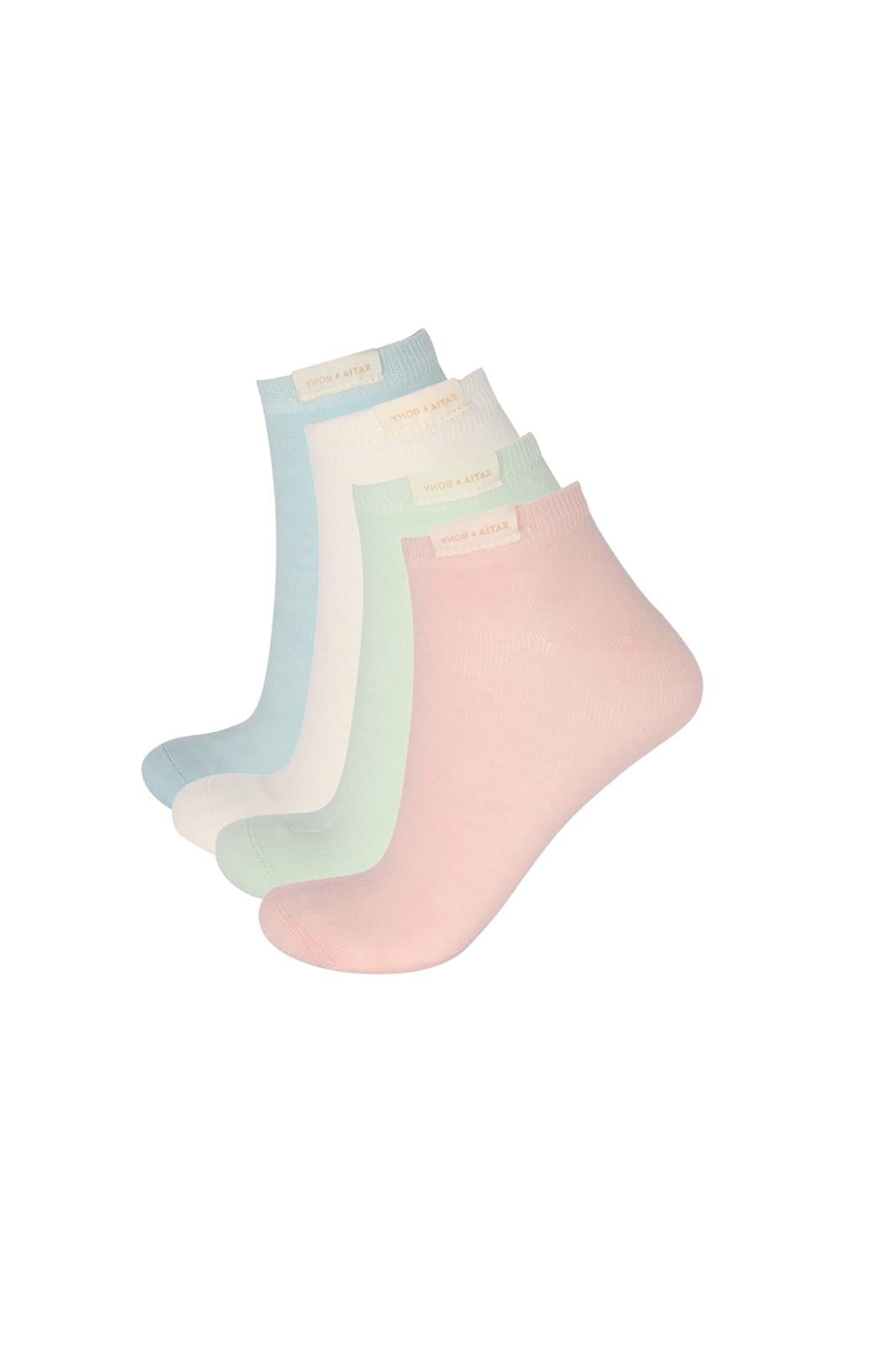 Kadın Basic 4'Lü Patik Çorap