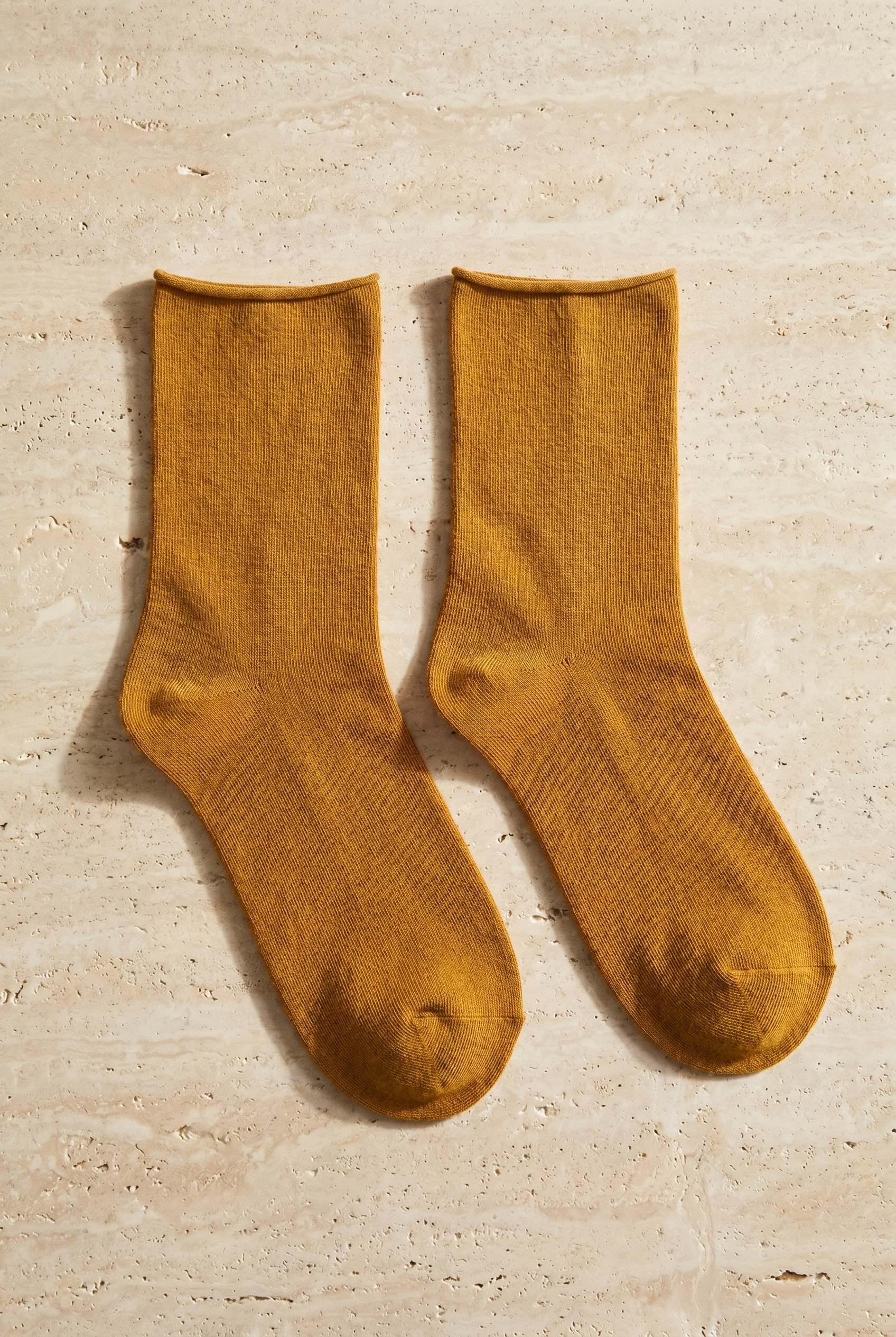 Women's Basic Modal Socks Mustard