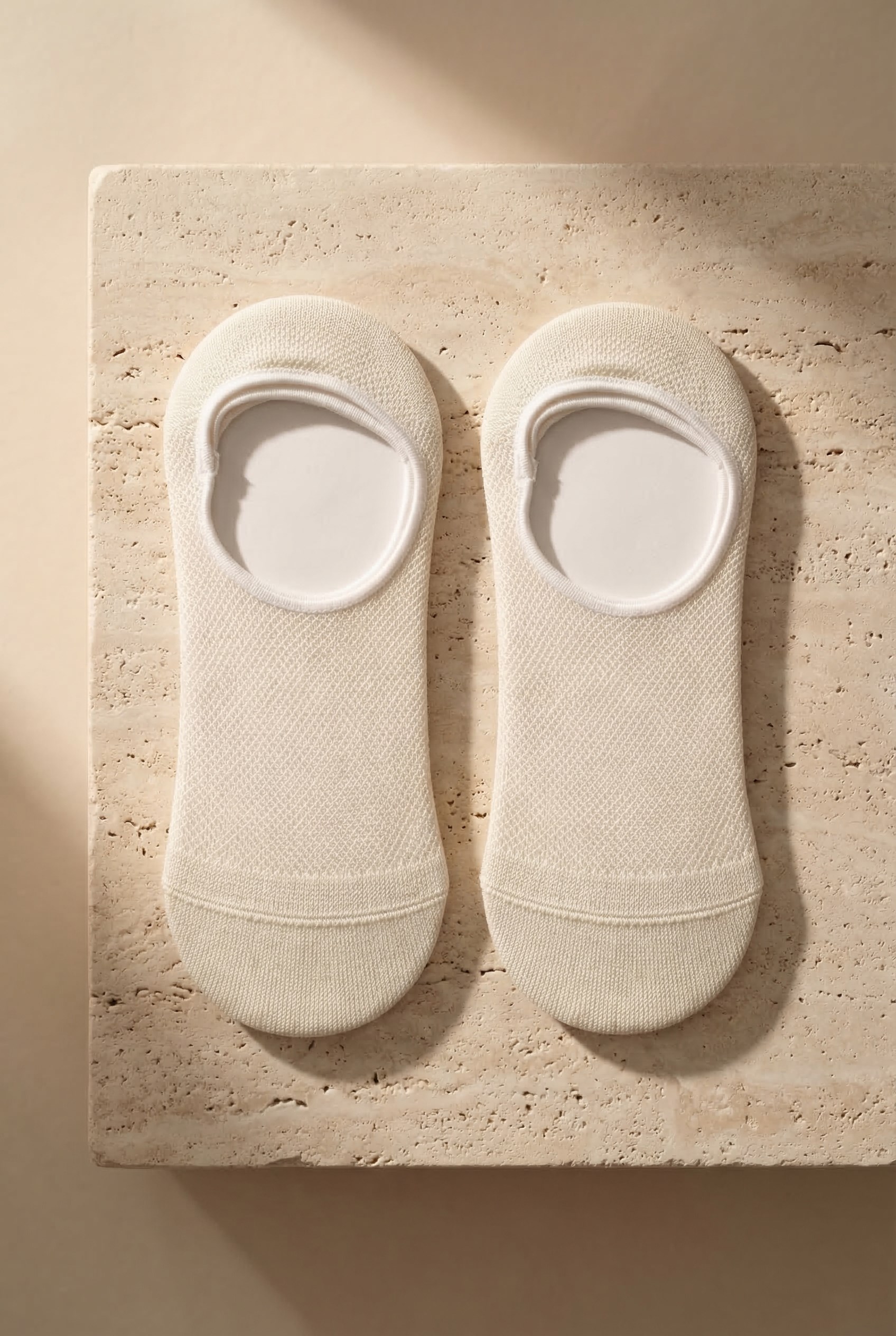 Kadın Basic Renkli Görünmez Babet Çorap Beyaz