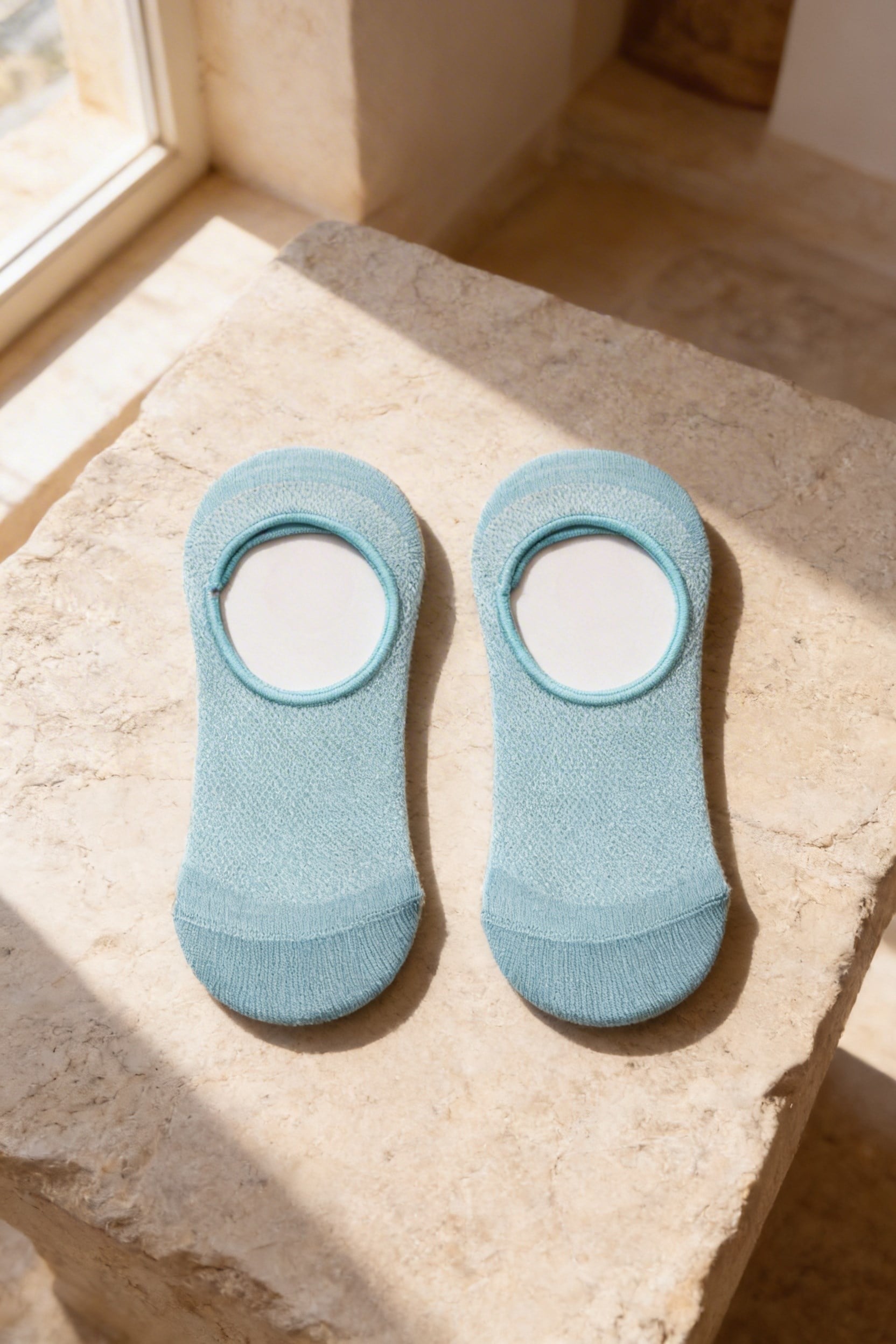 Kadın Basic Renkli Görünmez Babet Çorap Mavi