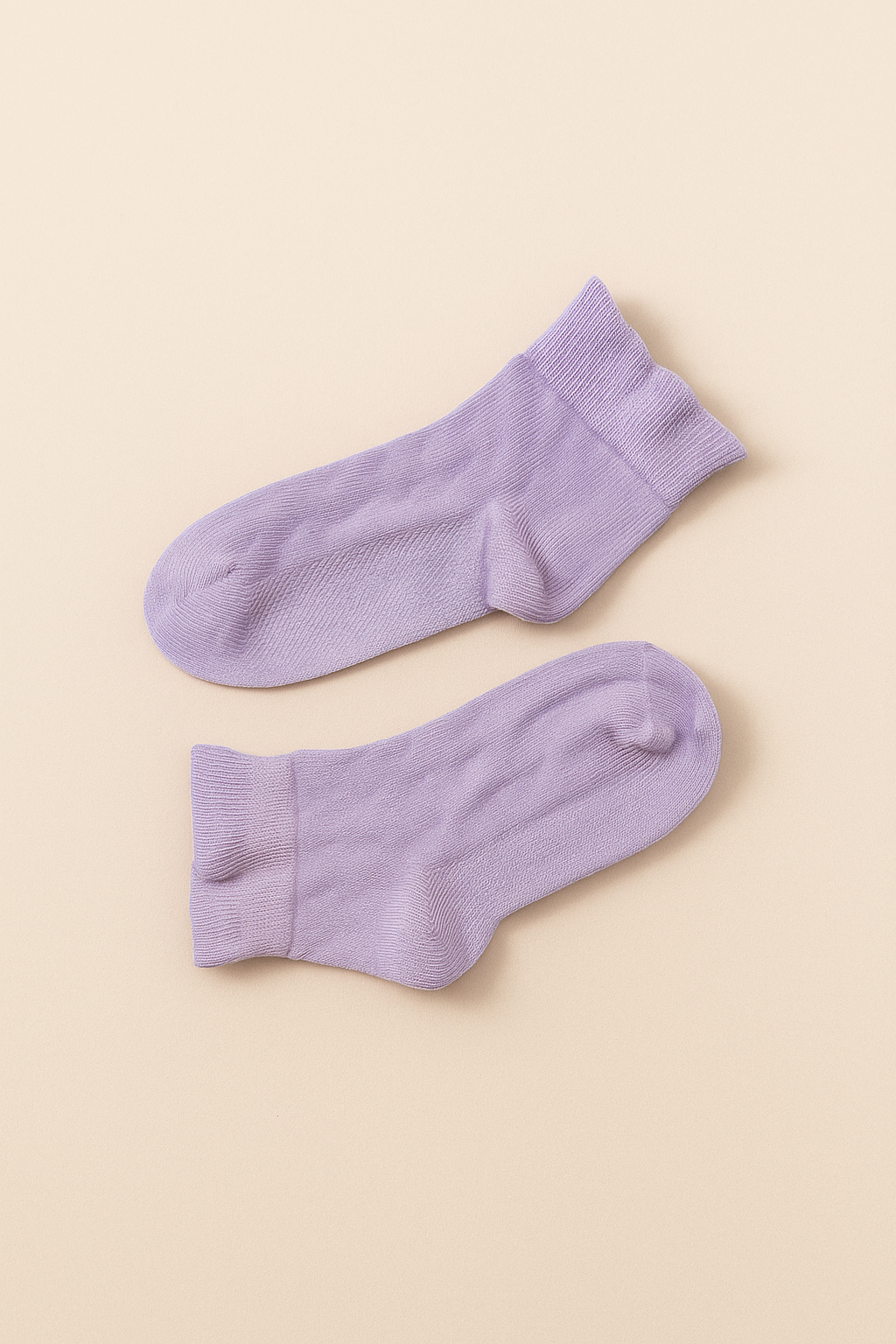 Kadın Bileği Fırfırlı Step Çorap Lila