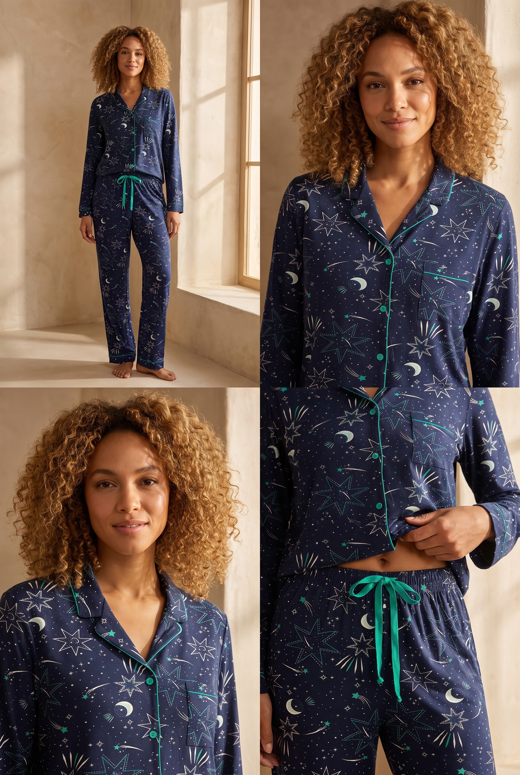 Kadın Blue Harmony Pijama Takımı Lacivert