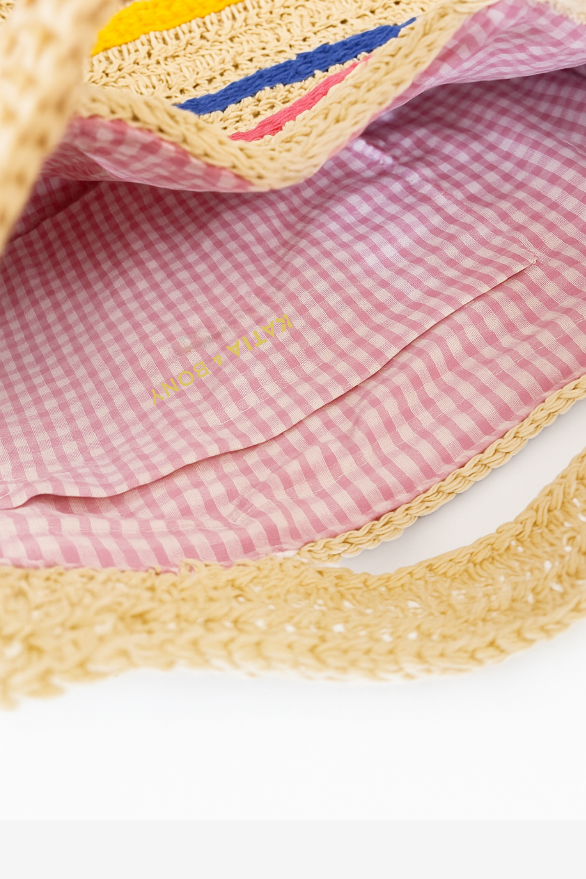 Kadın Çizgi Şeritli Büyük Boy Hasır El Çantası