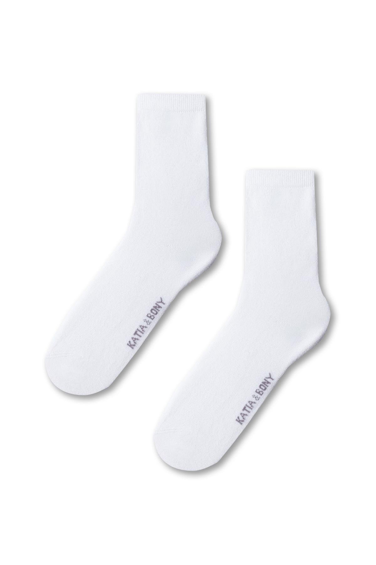Kadın Family Basic Soket Çorap Ekru