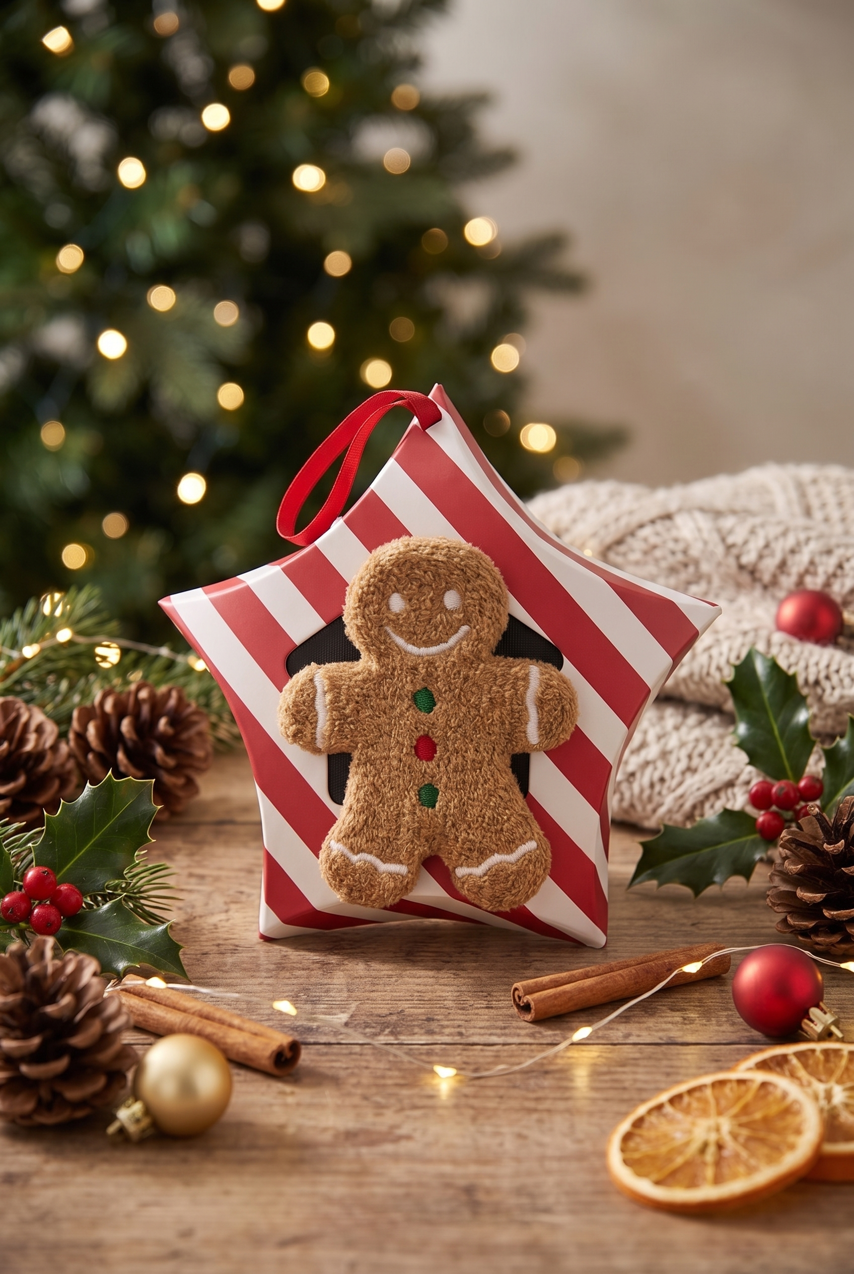 Kadın Ginger Breadman Kutulu Yılbaşı Soket Çorap 