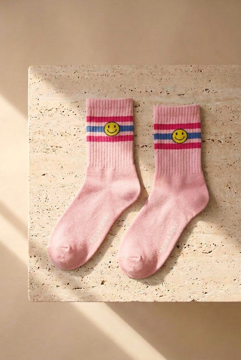 Women's Smiley Face Patterned 3-Pack Socket Socks