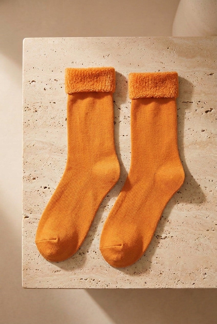 Women's Mustard Colored Terry Ankle Socks