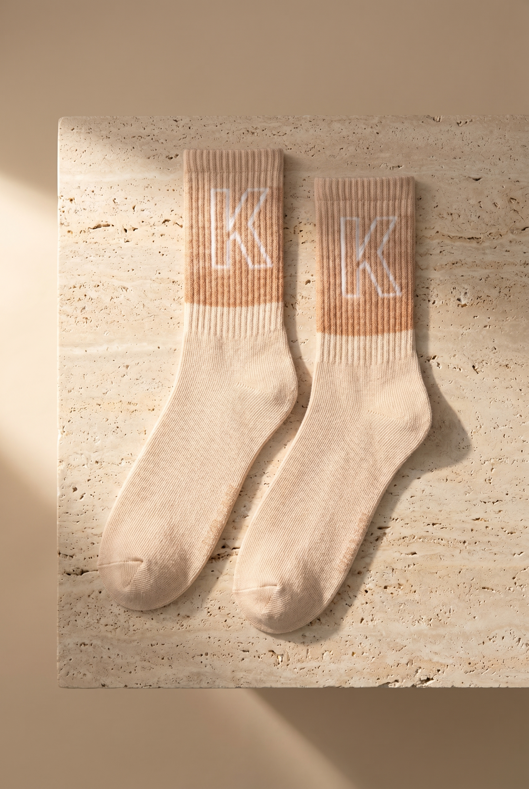 Women's Letter Patterned Color Transition 2-Piece Socks