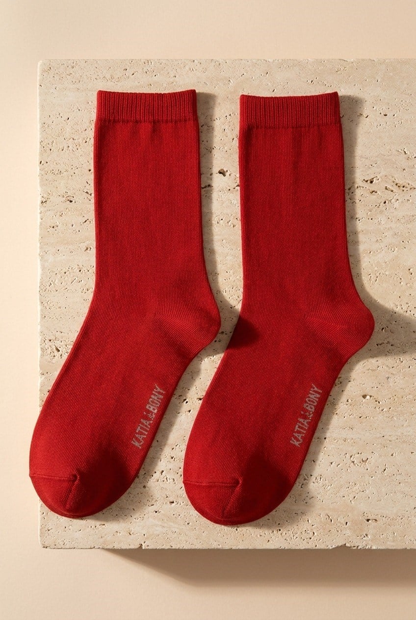 22501W3024 NEW HAROLD BAMBOO KADIN SOKET ÇORAP Bordo