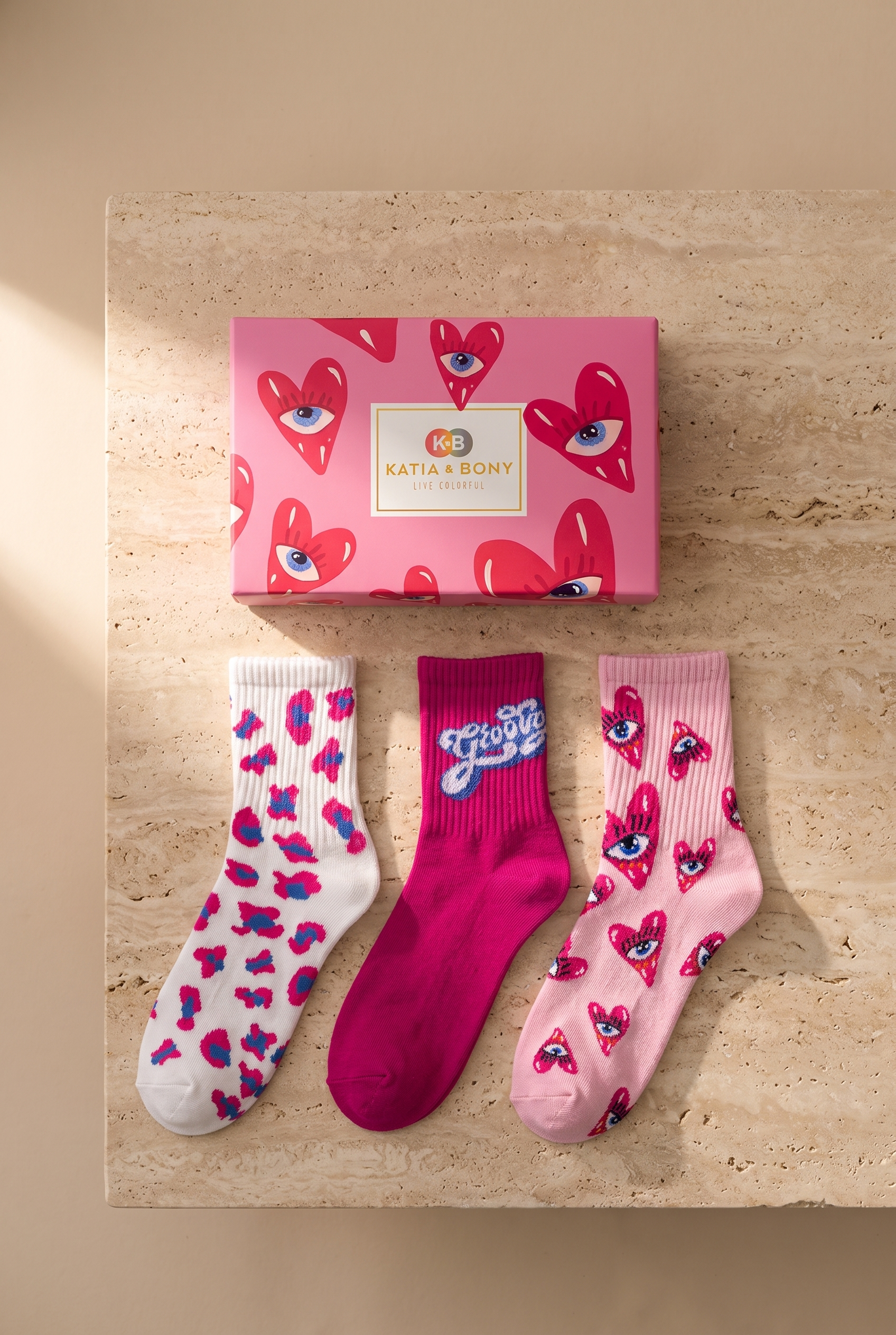 Women's Heart Sock 3-Piece Boxed Socks