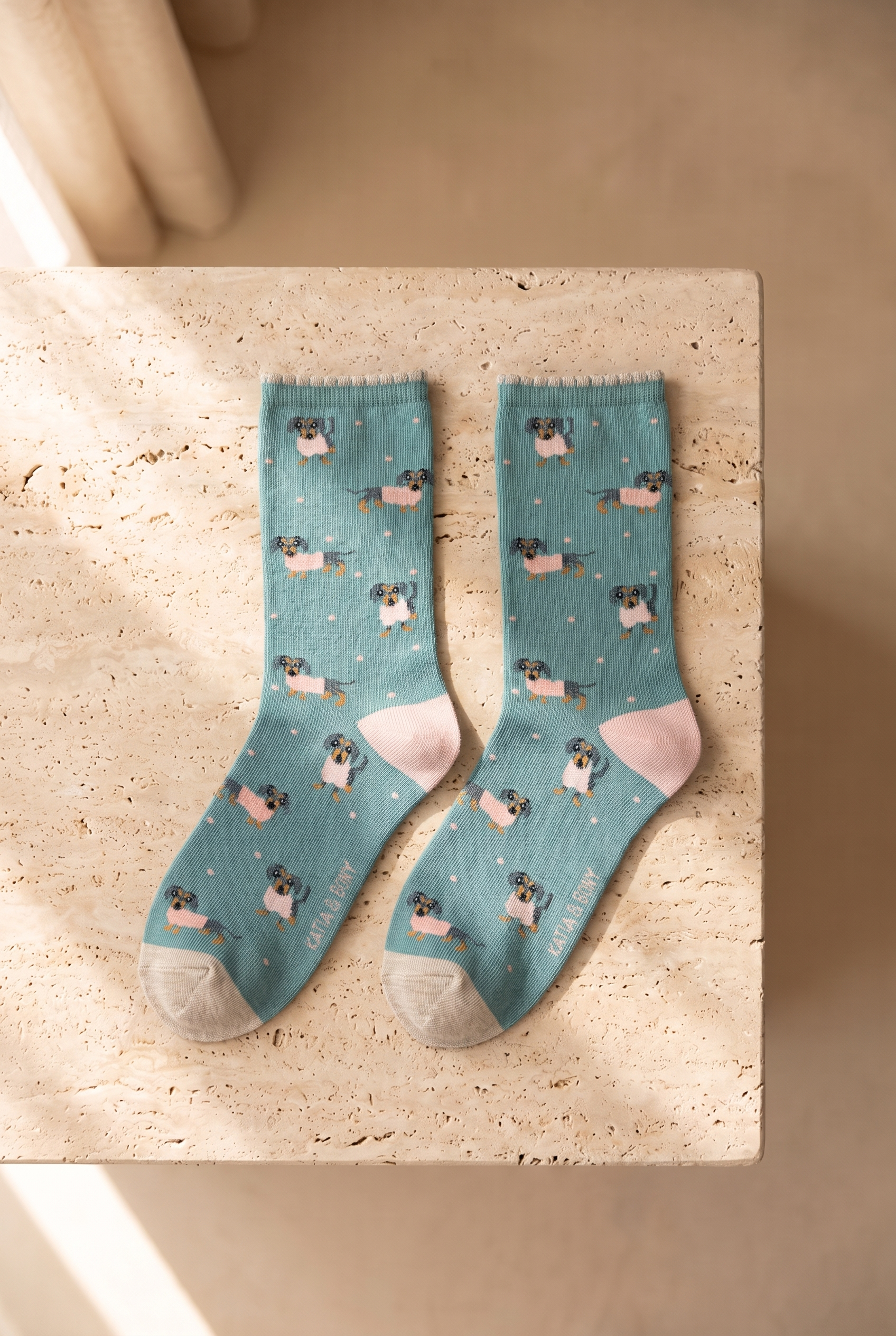 Women's Dog Patterned 3-Piece Socks