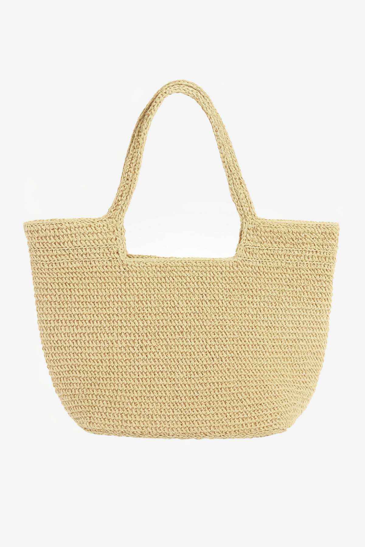 Kadın Limon İşlemeli Büyük Boy Hasır Çanta