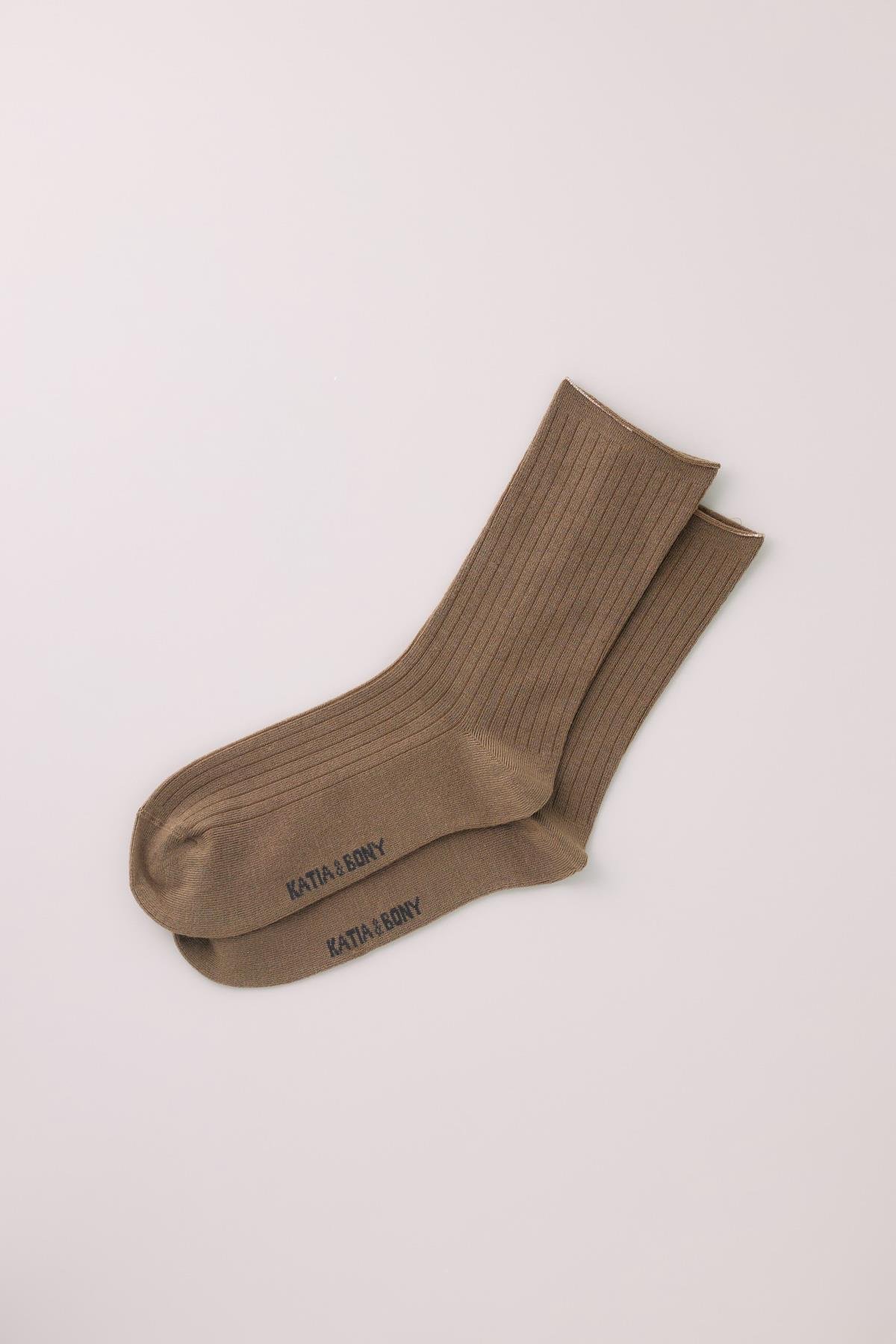 12401G2084 LYOCELL UNISEX SOKET ÇORAP Bej