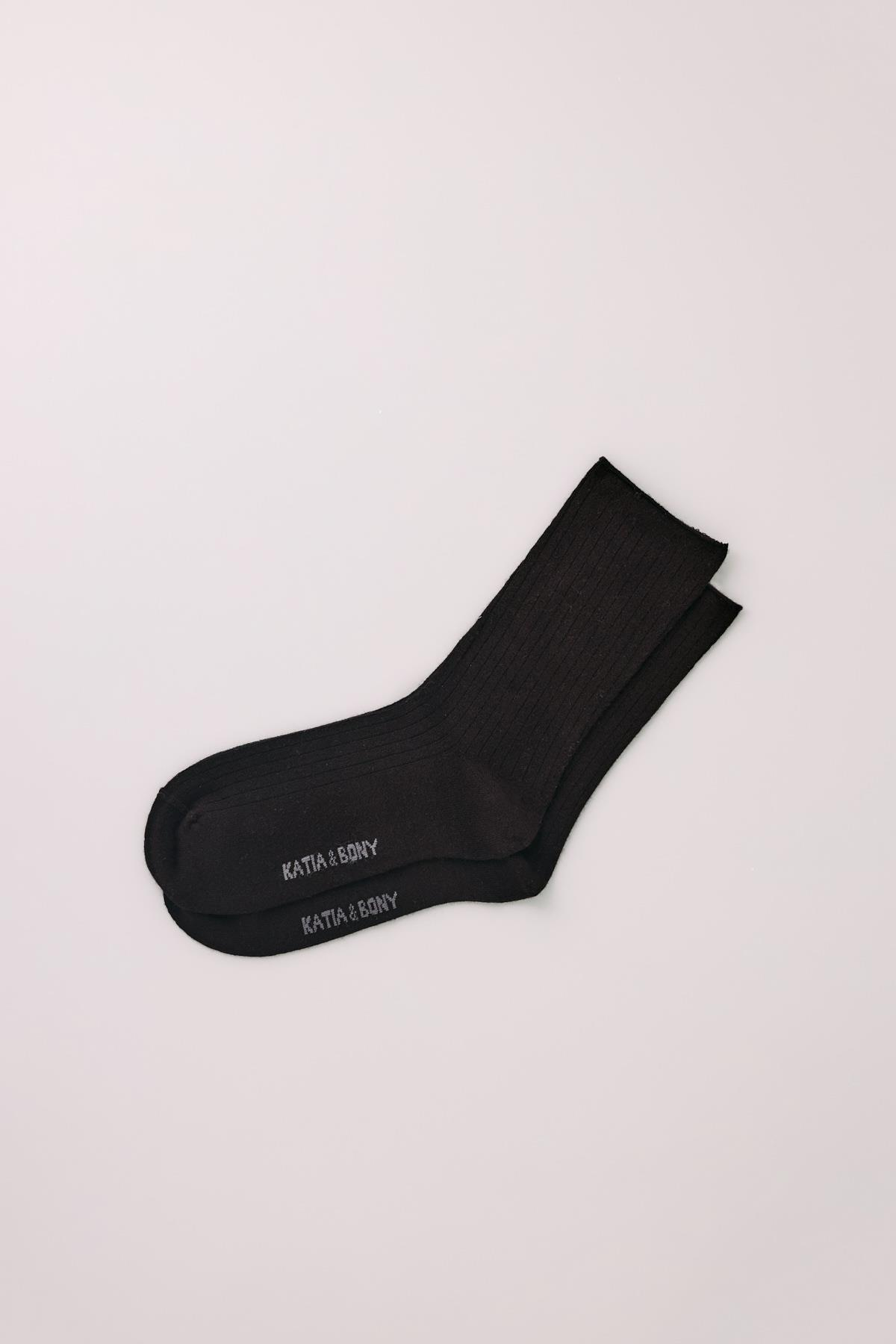 12401G2084 LYOCELL UNISEX SOKET ÇORAP DARK BROWN