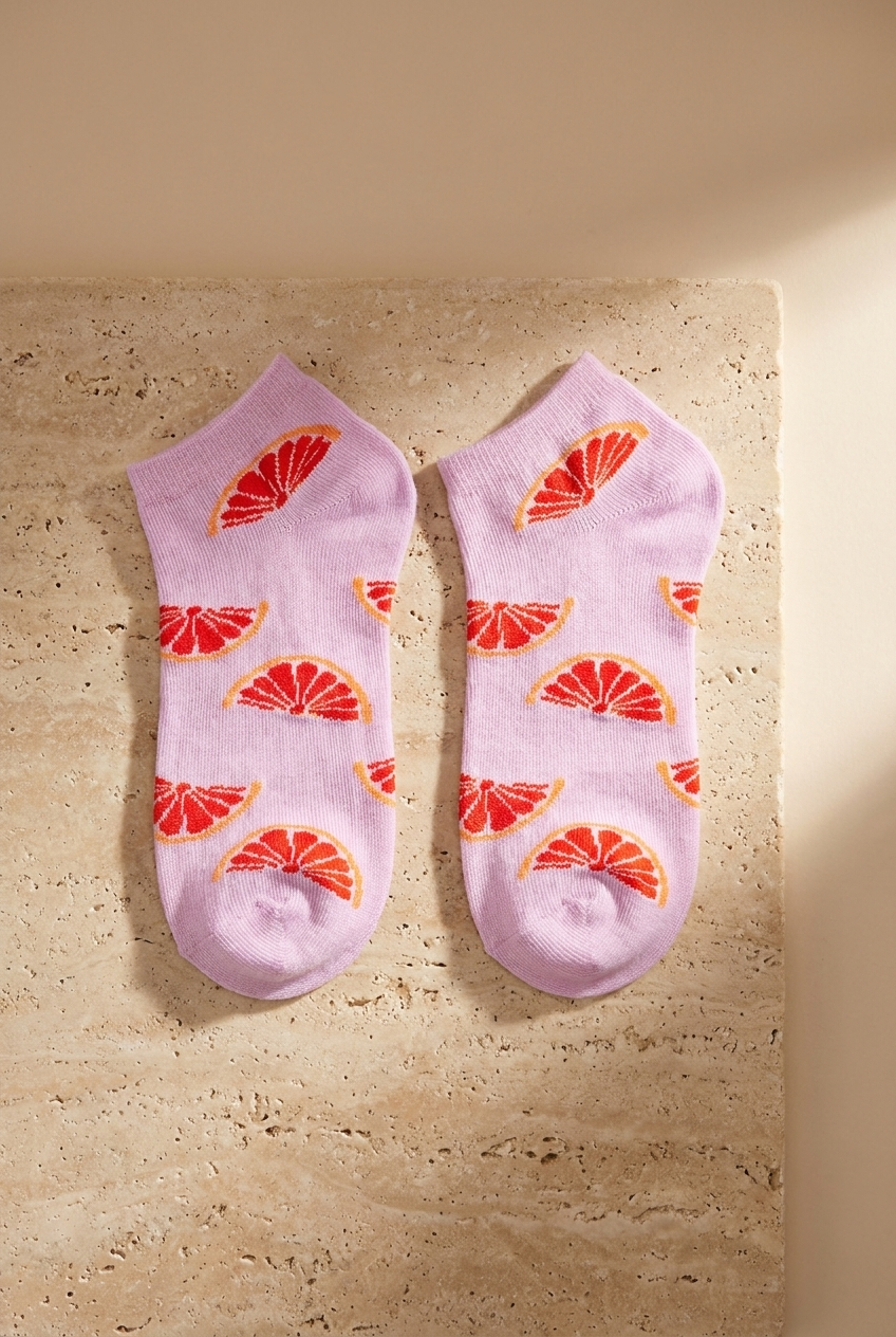 Women's Fruit Patterned 6-Piece Booties Socks