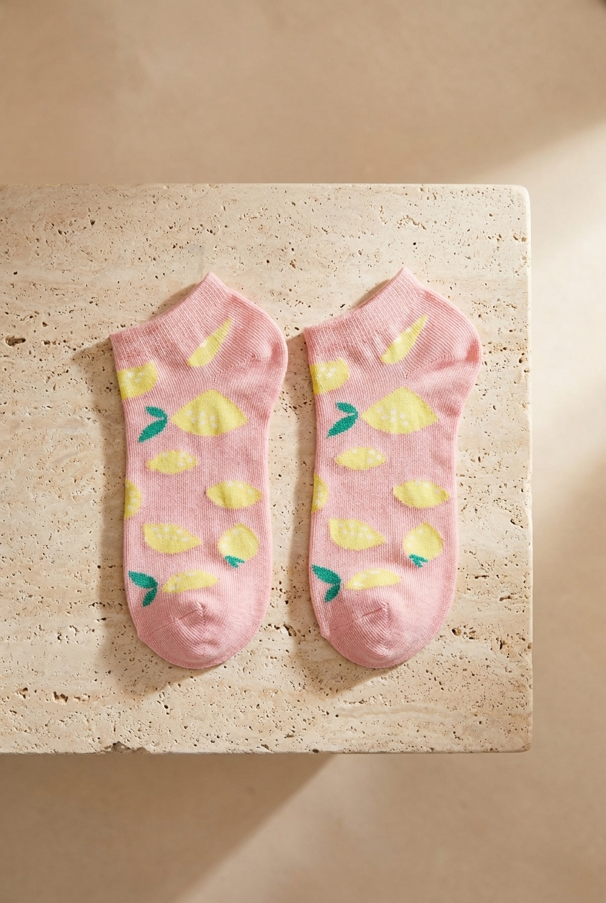 Women's Fruit Patterned 6-Piece Booties Socks