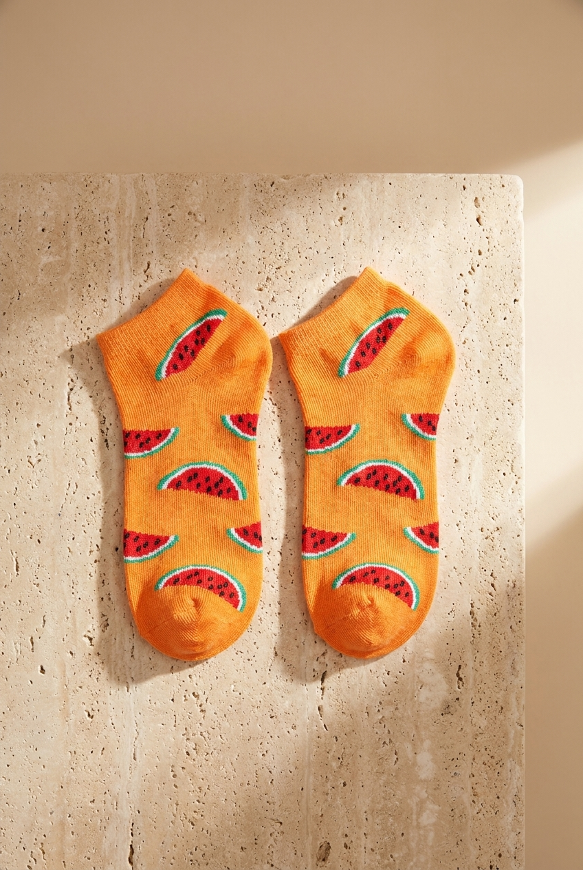 Women's Fruit Patterned 6-Piece Booties Socks