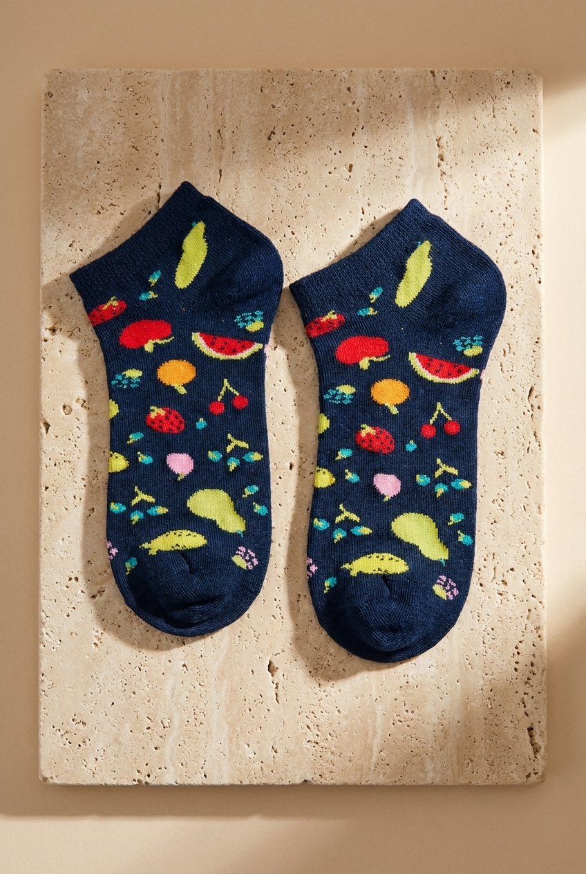 Women's Fruit Patterned 6-Piece Booties Socks