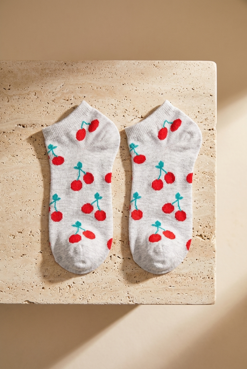 Women's Fruit Patterned 6-Piece Booties Socks