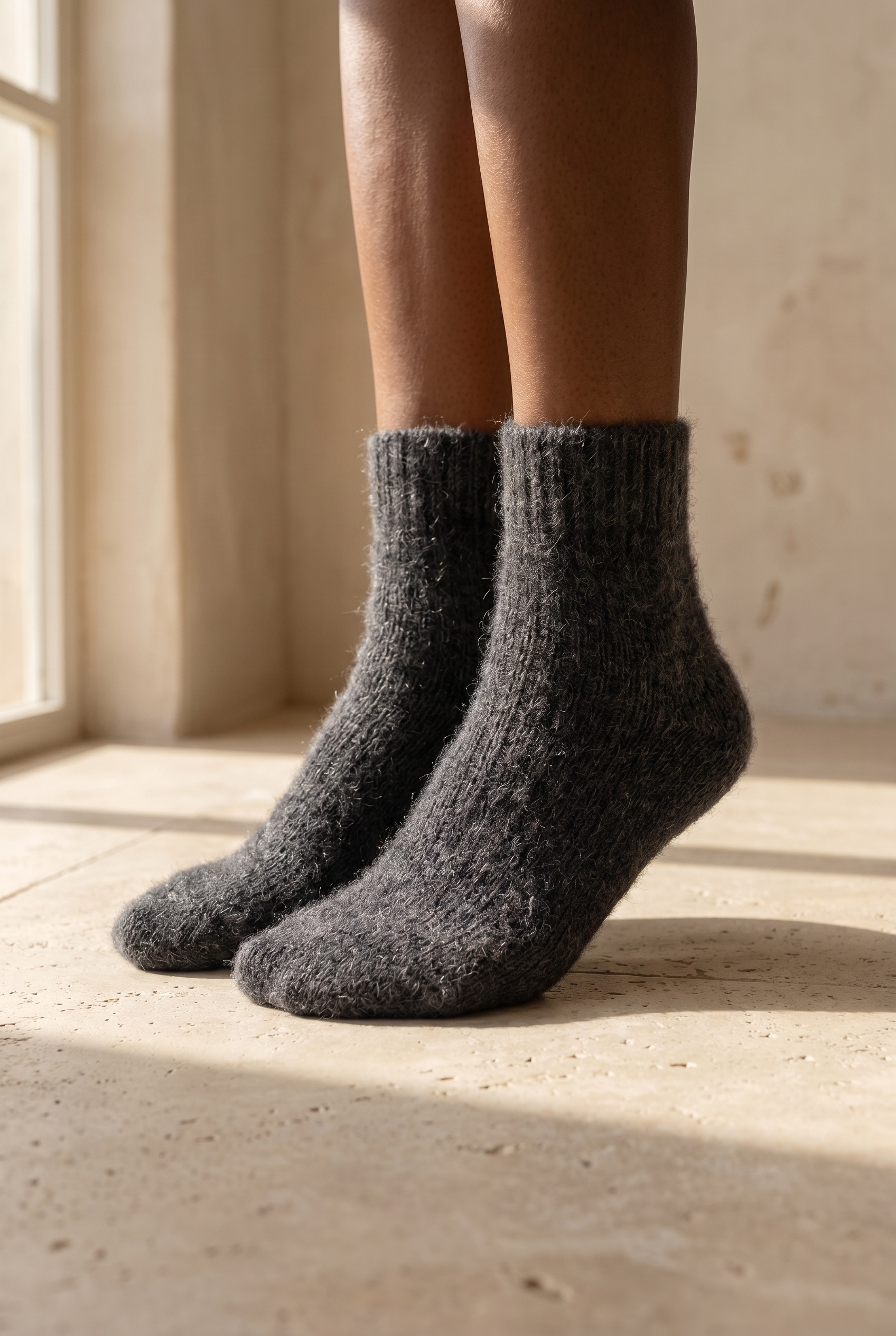 Women's Plush Socket Socks Gray