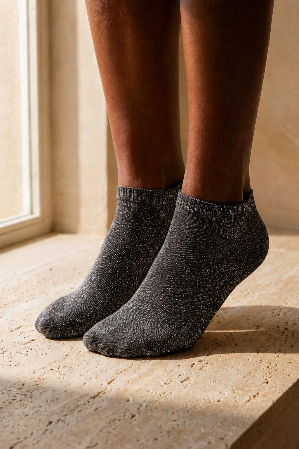 Women's Shine Booties Socks Anthracite