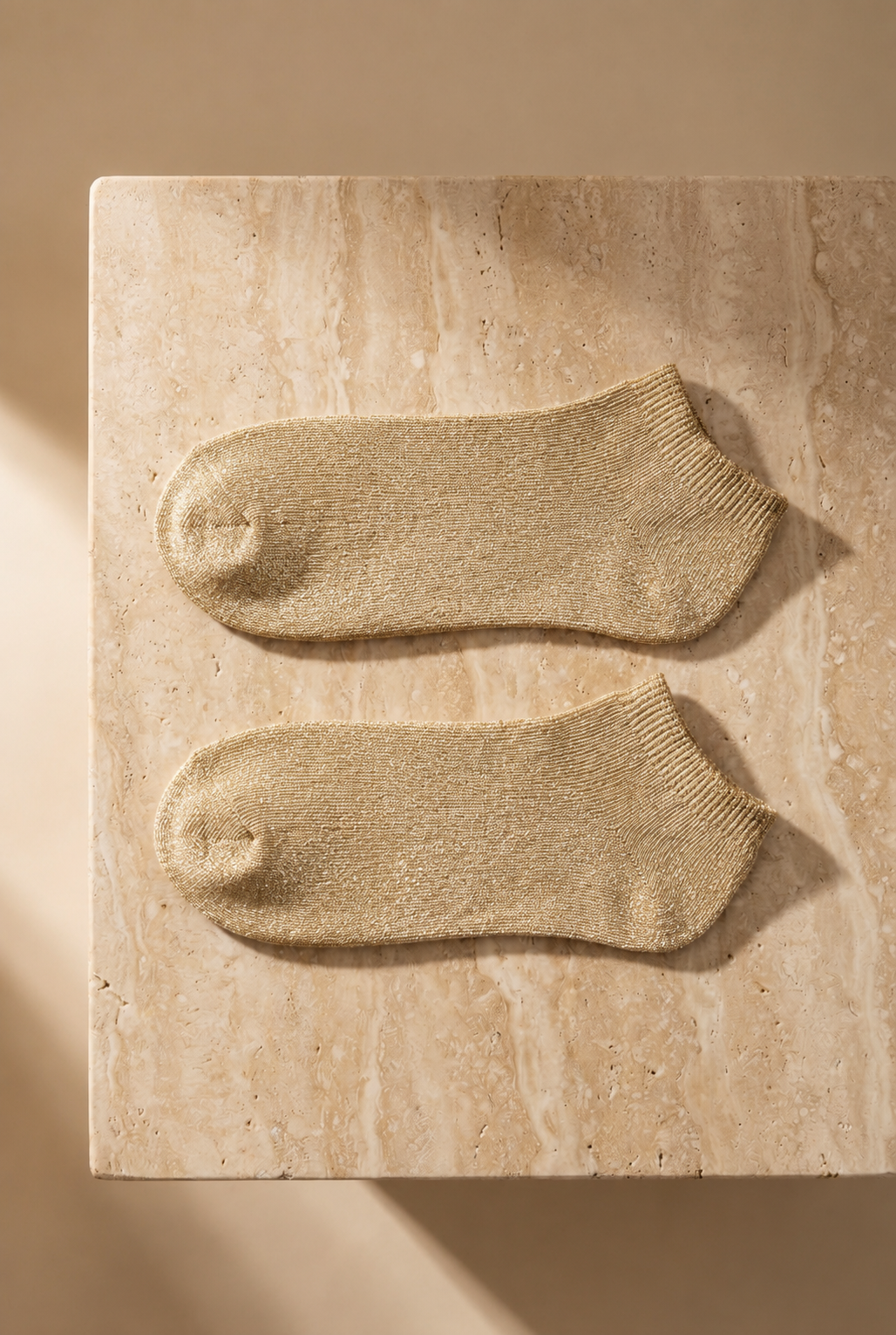 Women's Shine Booties Socks Gold