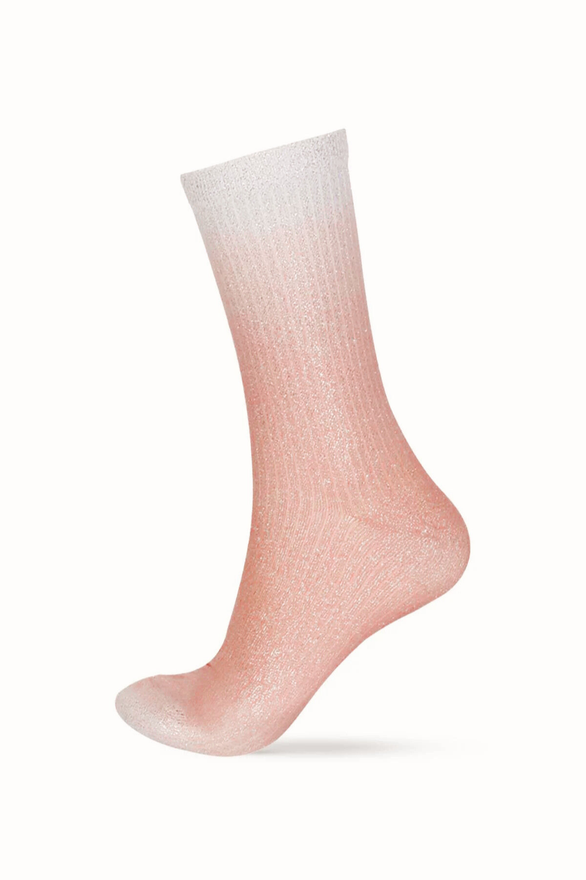 Kadın Sim Detaylı Parlak Soket Çorap Fuşya
