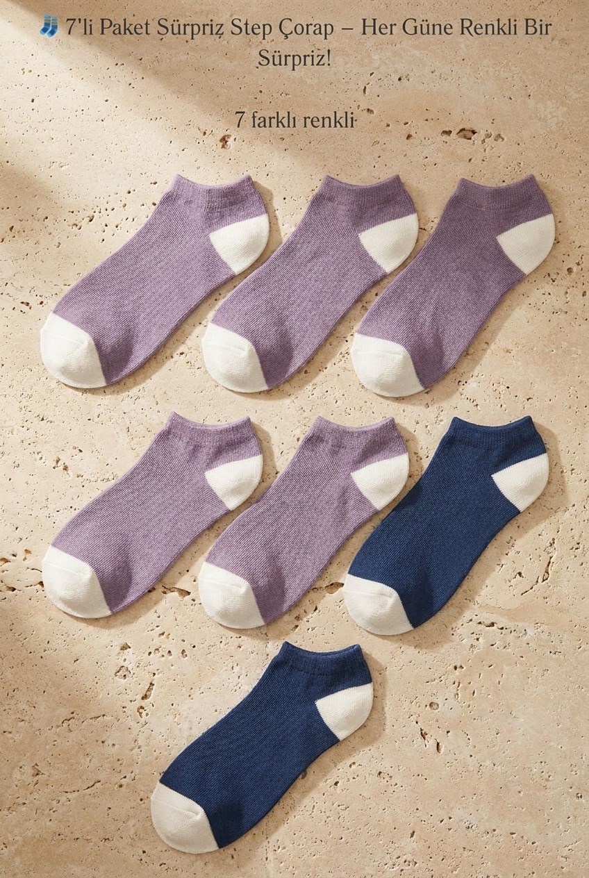 Women's Surprise Pack Of 7 Booties Socks