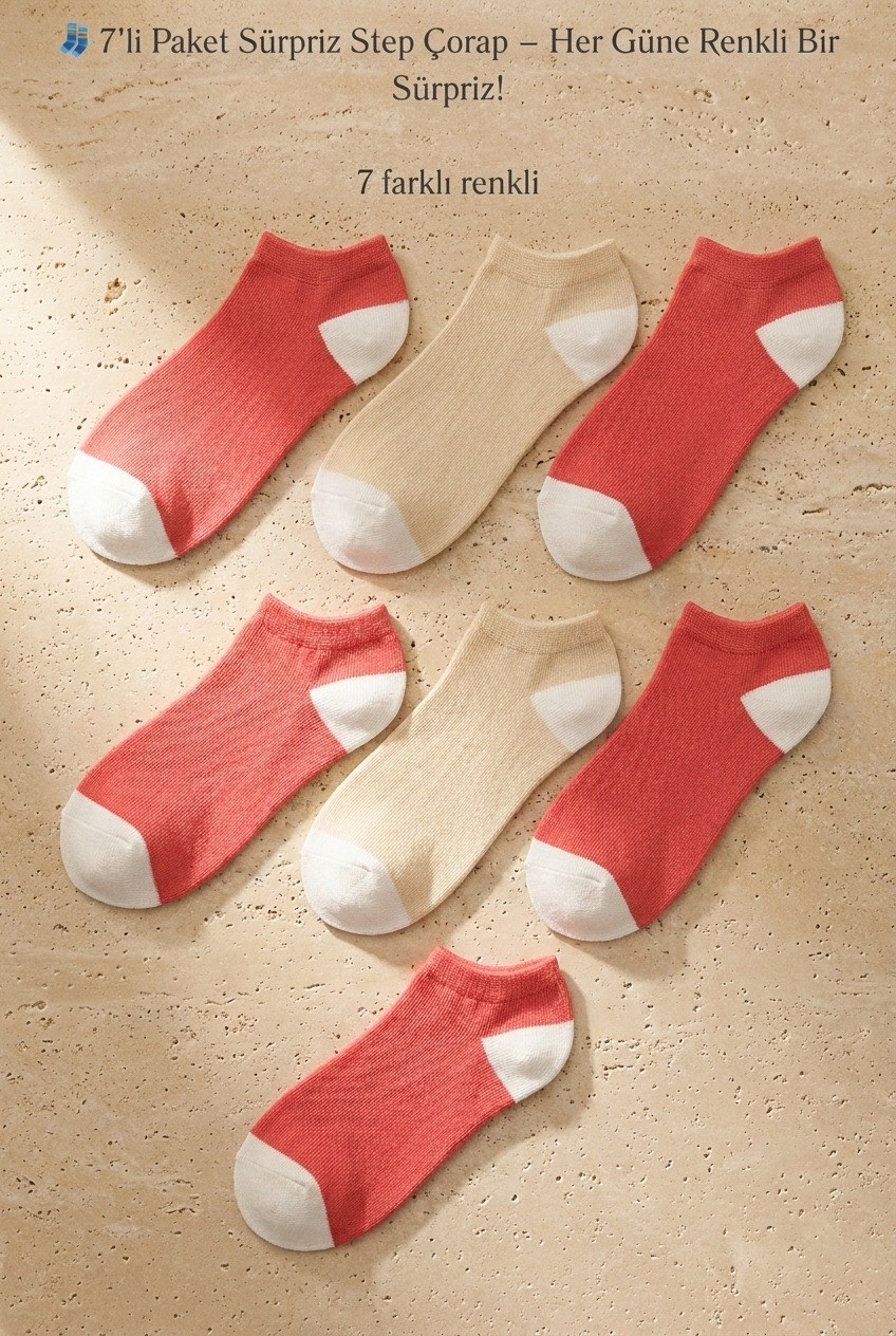 Women's Surprise Pack Of 7 Booties Socks