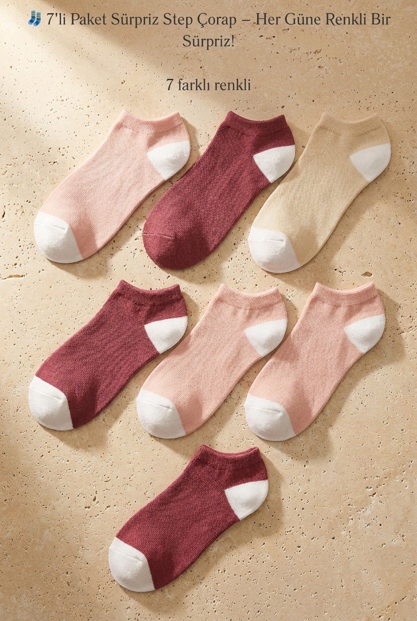 Women's Surprise Pack Of 7 Booties Socks