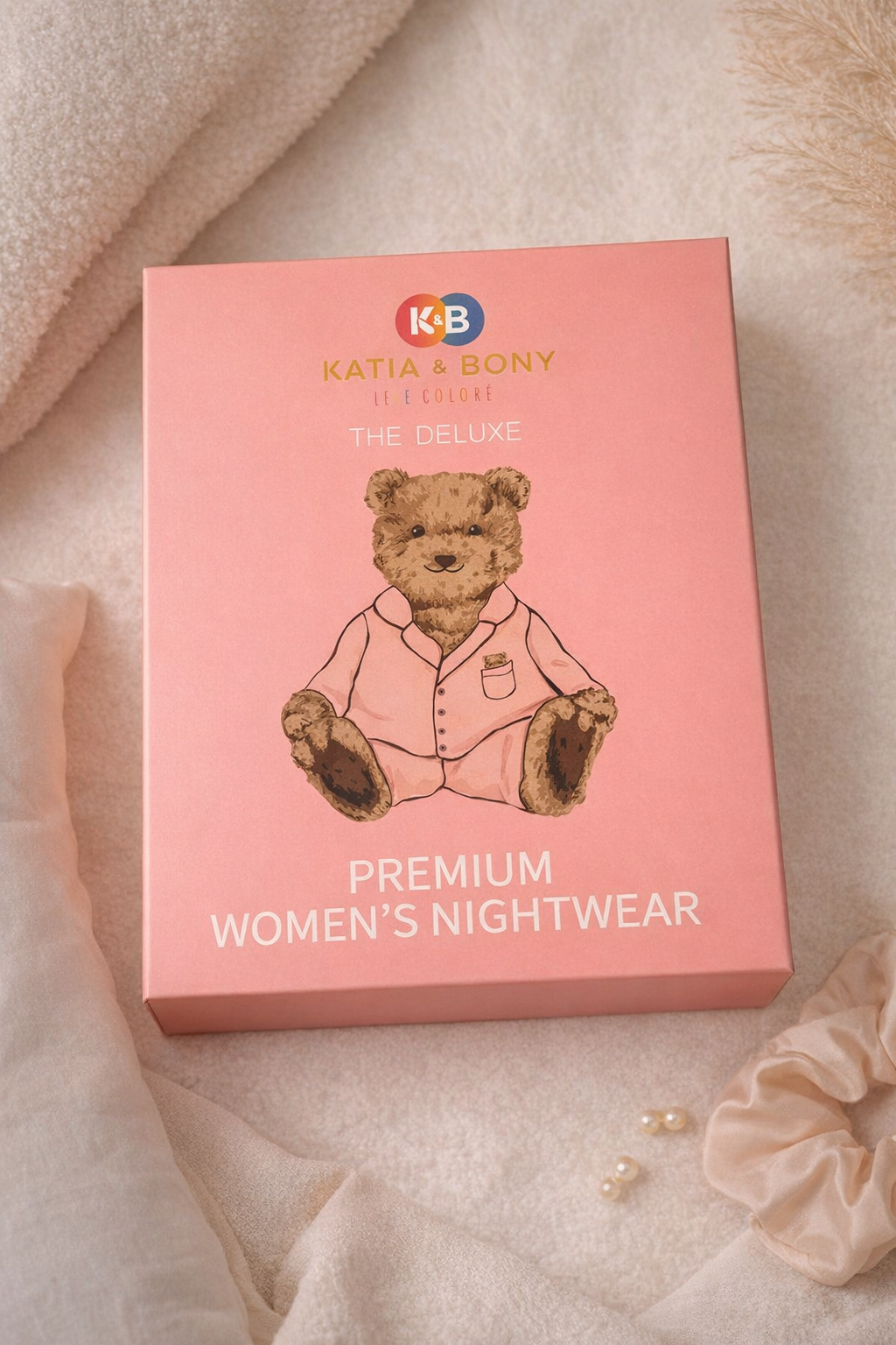 Kadın Teddy Baskılı Premium Kutulu Pijama Takımı