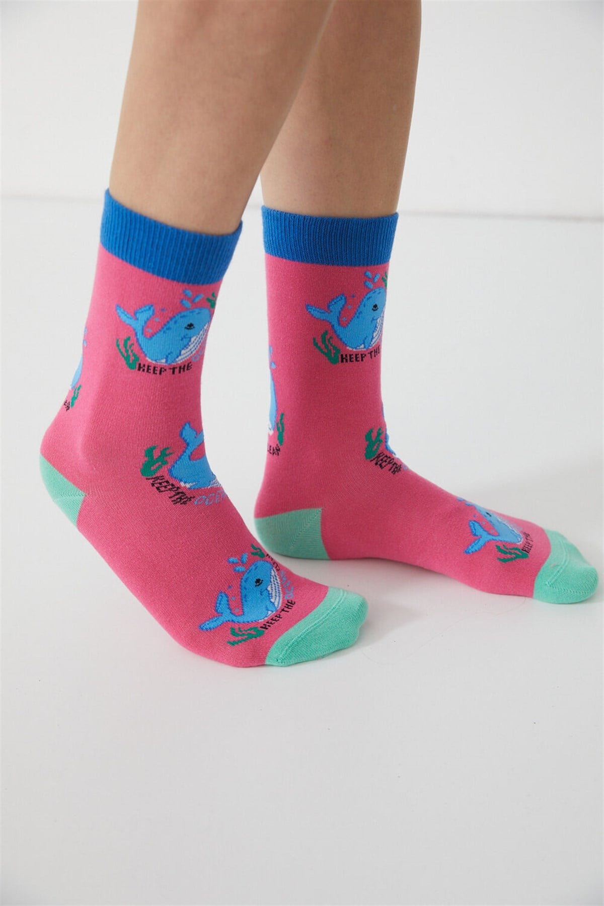 Keep The Ocean Unisex Soket Çorap-